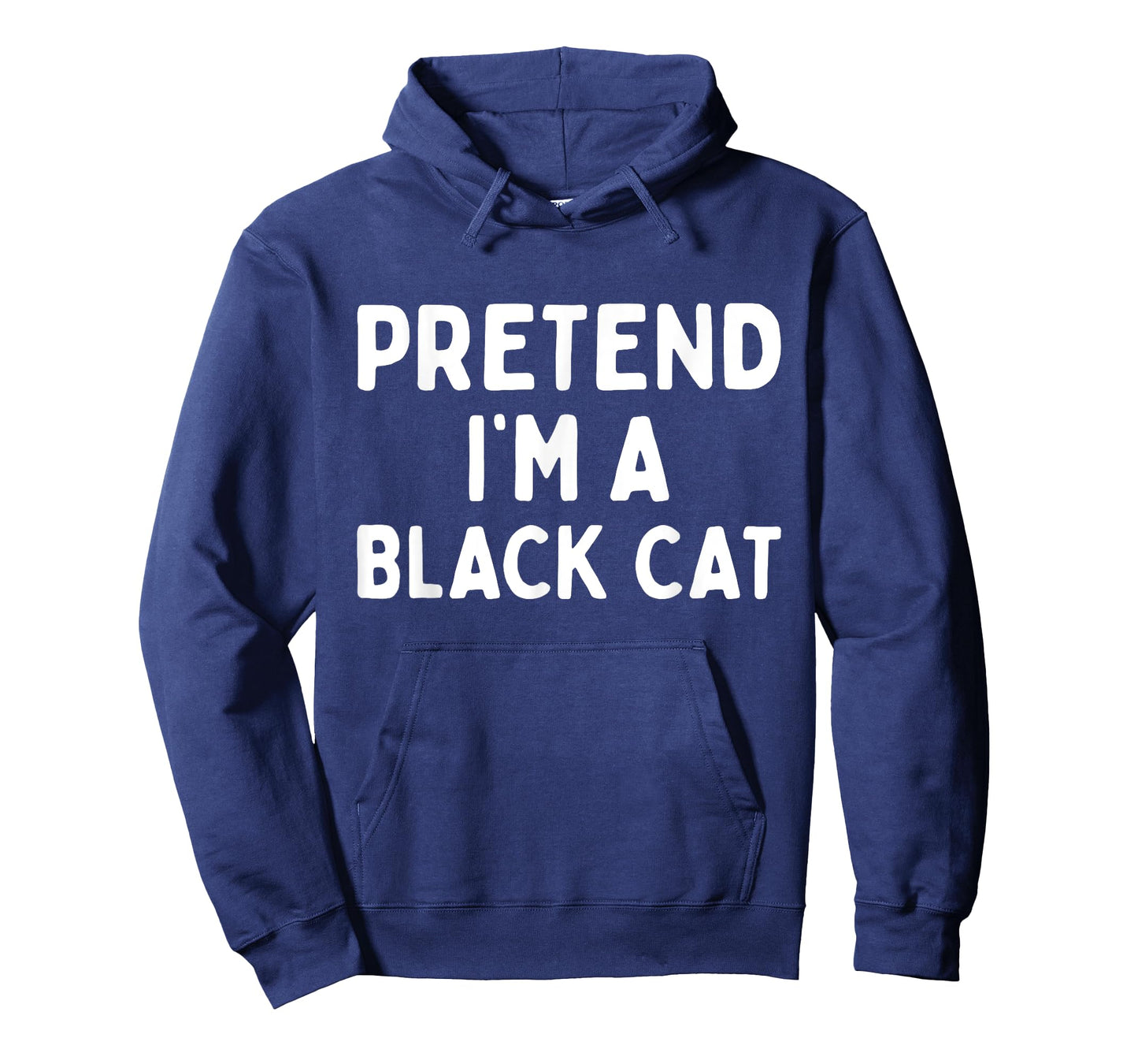 Pretend I'm A Black Cat Easy Lazy Halloween Costume Funny T-Shirt for Men Women Kids