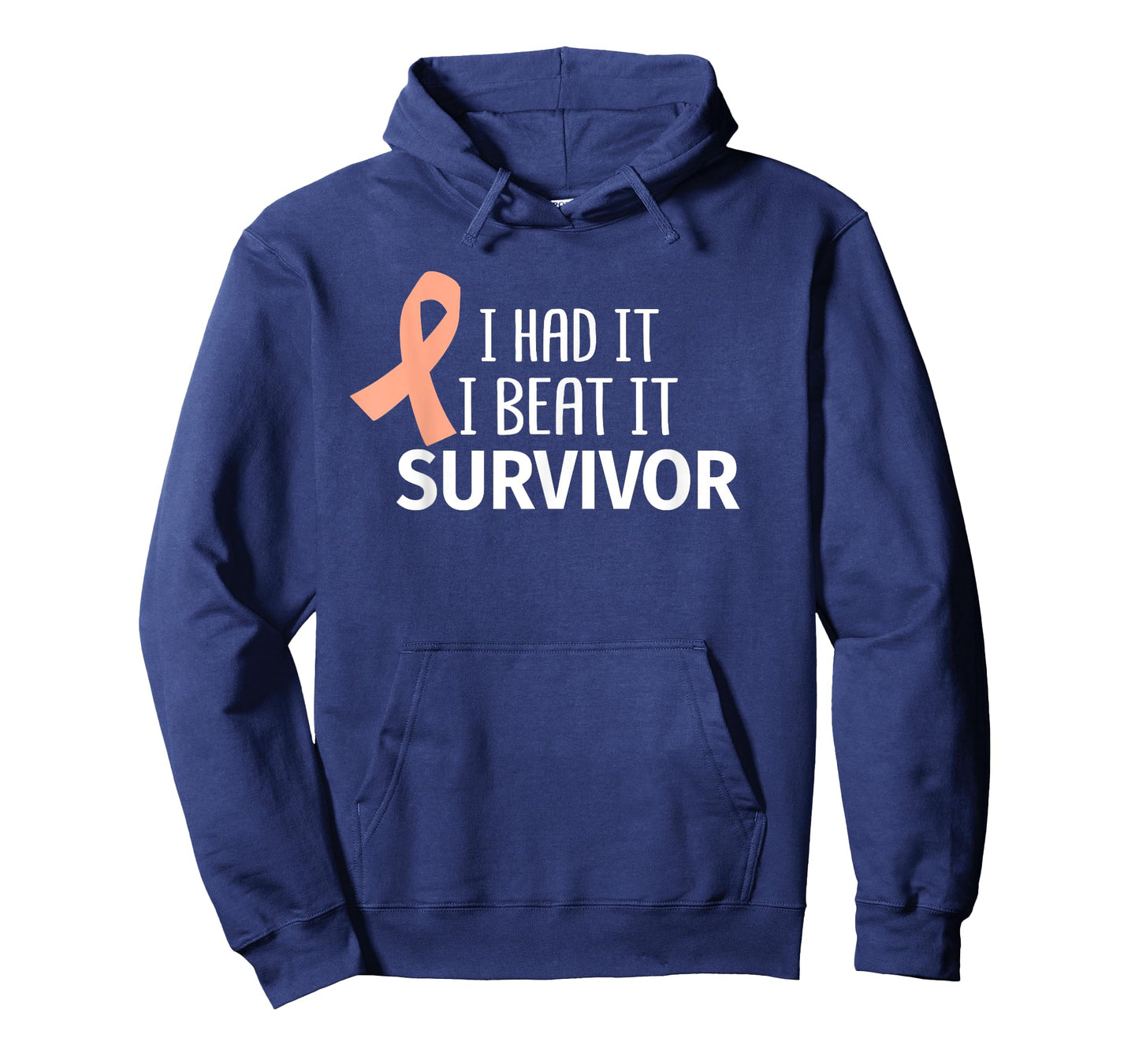 Uterine Cancer I Had It I Beat It Survivor Peach Ribbon Gift T-Shirt
