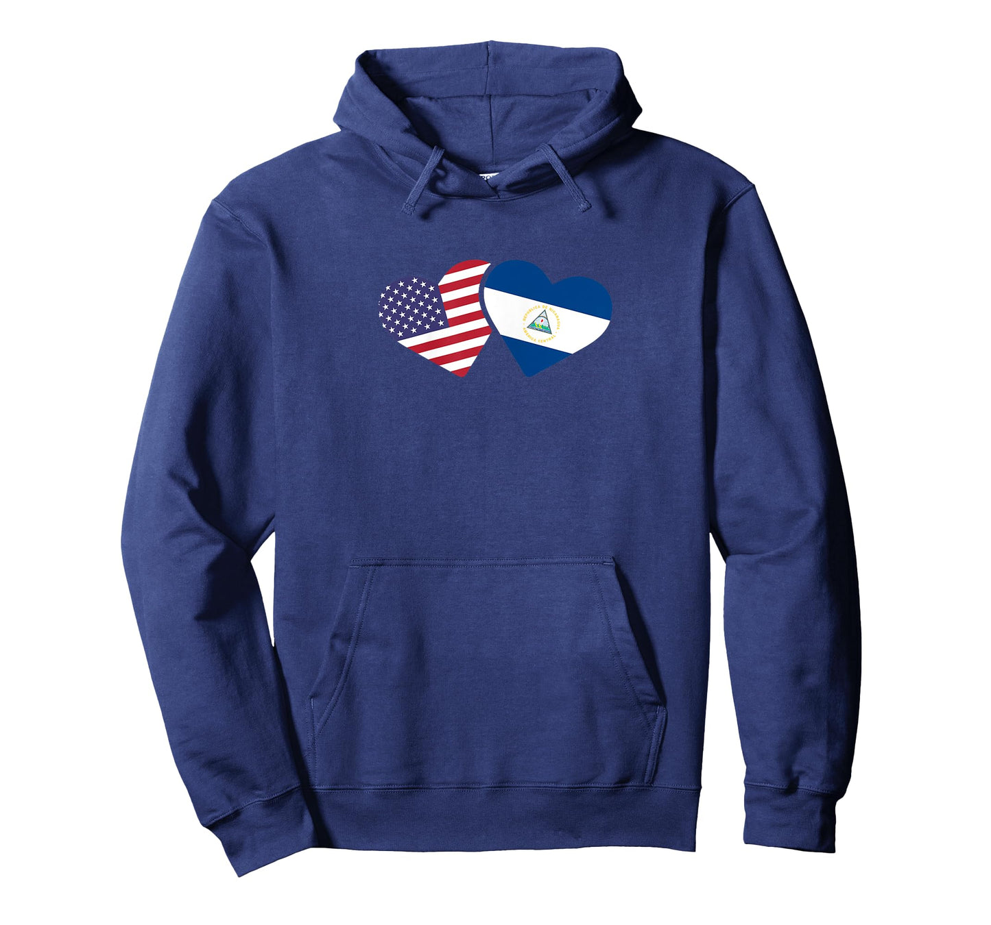 Nicaragua USA Flag T Shirt Heart Nicaraguan Americans Love T-Shirt