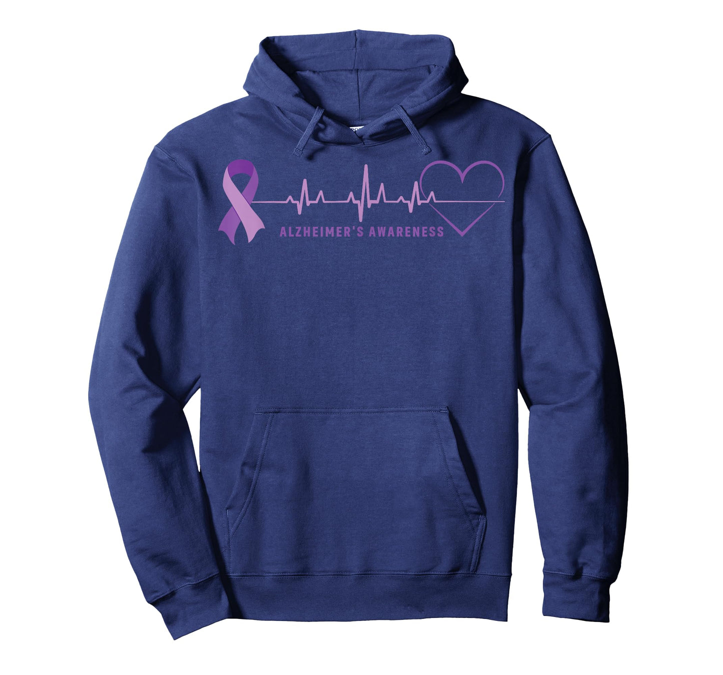 Alzheimer Disease Awareness Wear Alzheimer Ribbon Heartbeat T-Shirt