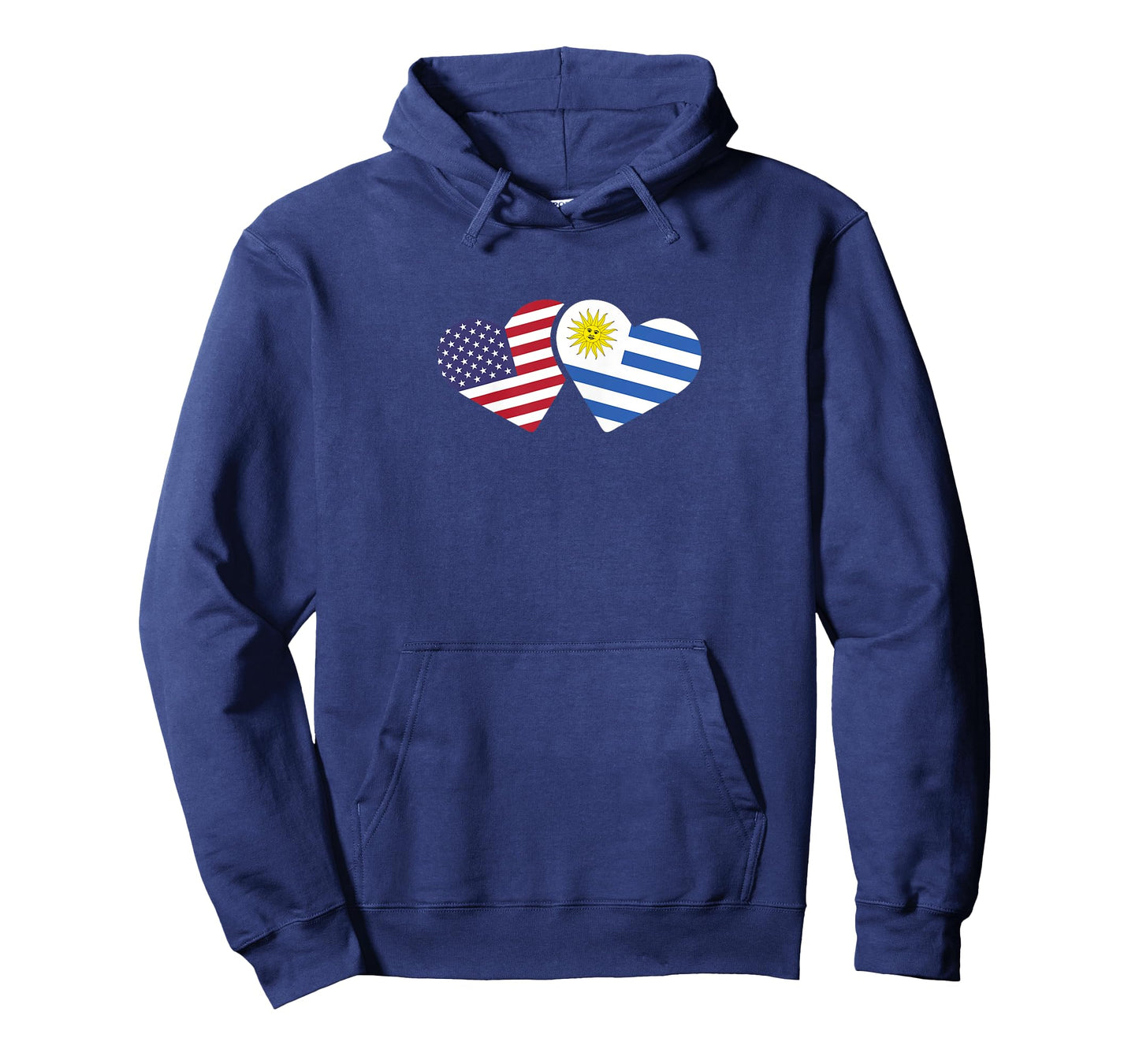 USA Uruguay Flag T Shirt Hearts Uruguayan American Love Gift T-Shirt