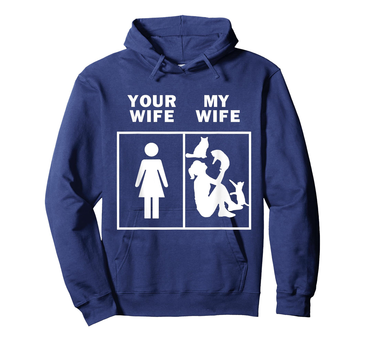 Your Wife My Wife Cats Funny Wife With My Cats Lover Husband T-Shirt