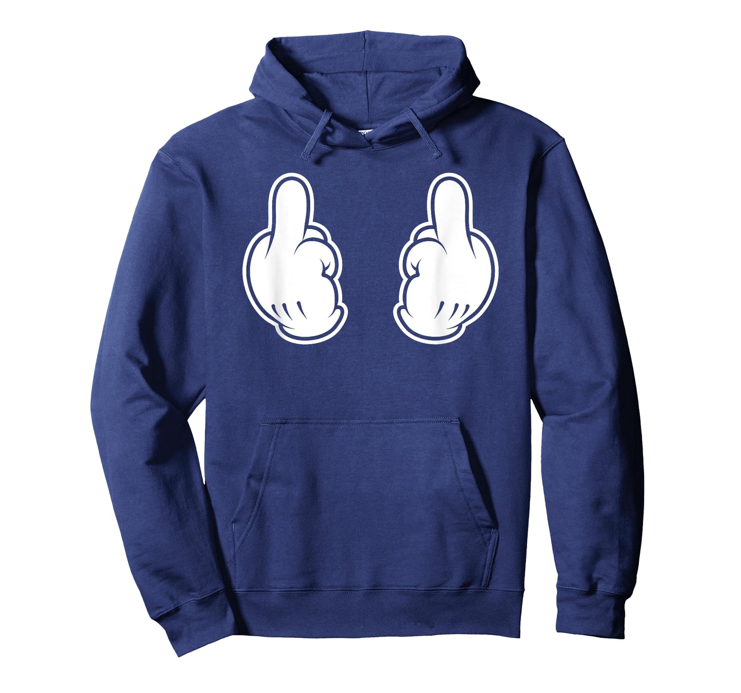 Cartoon Two Middle Fingers Flipping Off Double Bird Funny T-Shirt