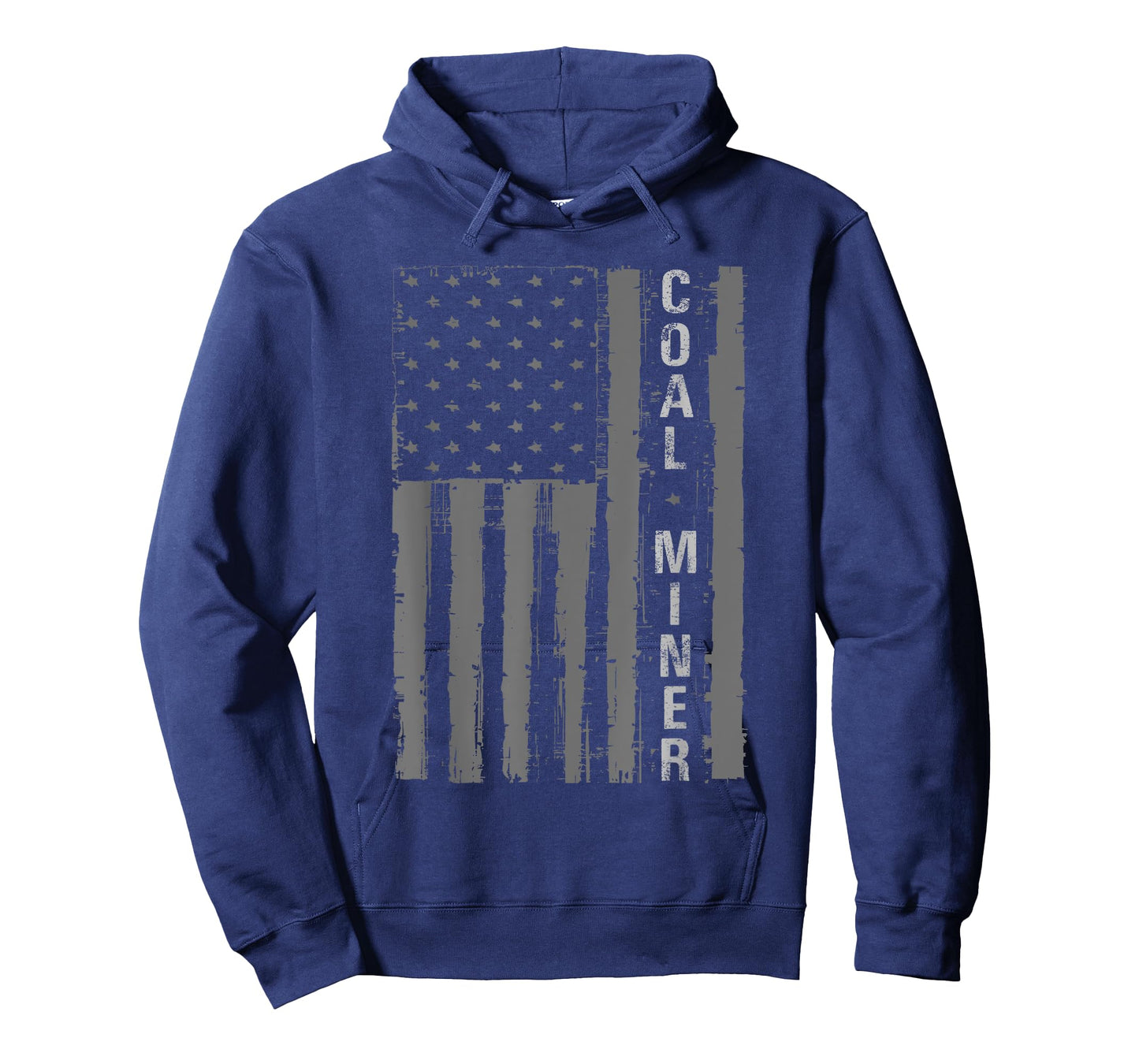 Distressed American Flag Coal Miner Mining Proud Men Gifts T-Shirt