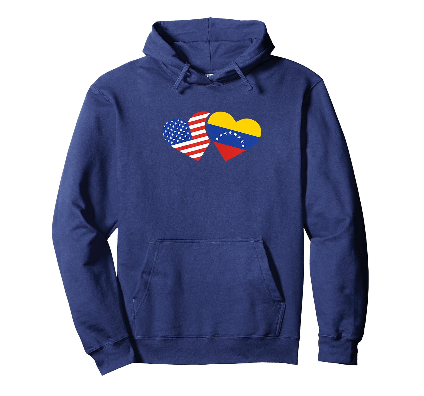 USA Venezuela Flag Hearts T Shirt Venezuelan American Love T-Shirt