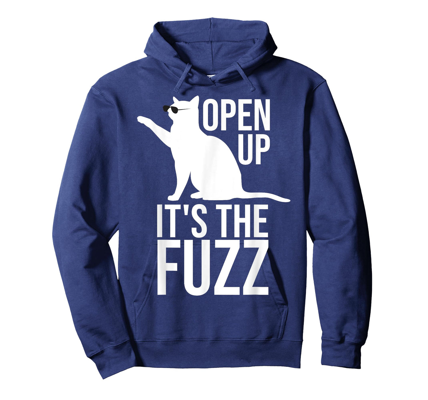 Funny Cat Shirt | The Fuzz Kitten Scratching Door Cat Pun T-Shirt for Men Women Kids