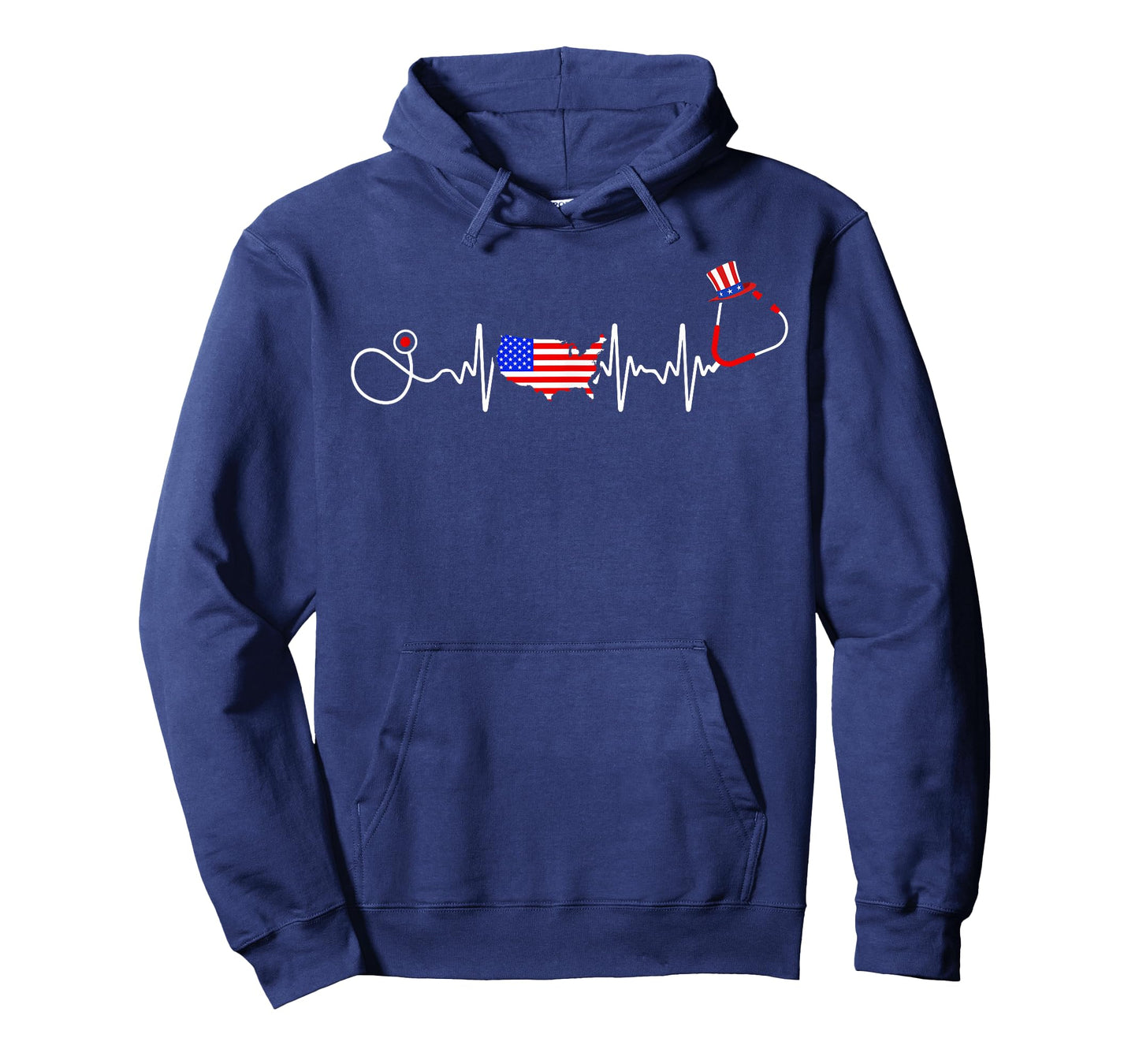 American Nurse 4th Of July USA Flag Map Patriotic RN Nursing T-Shirt
