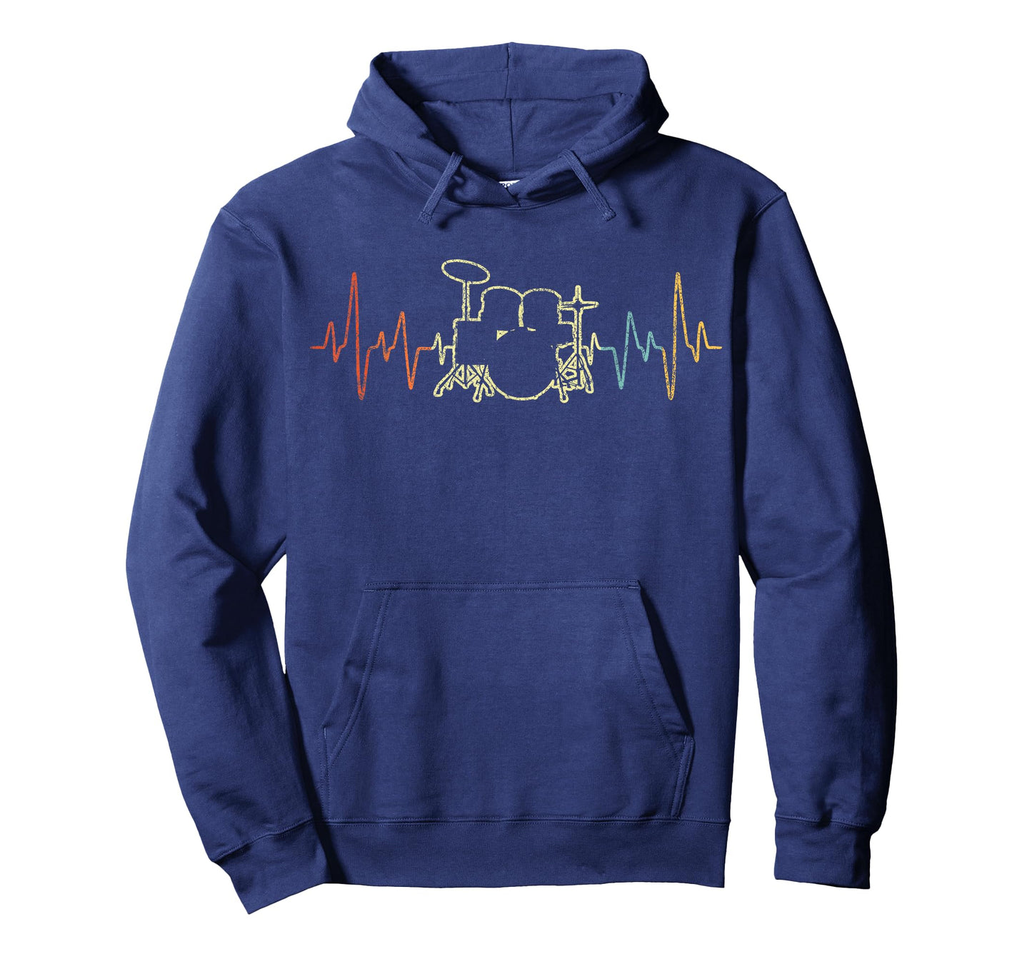 Funny Drum Heartbeat Drummer Drumming Drum Sticks Retro T-Shirt