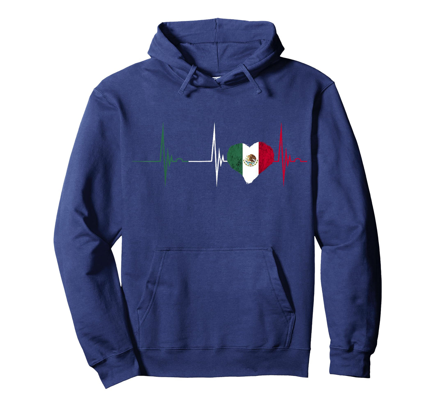 Mexican Flag Cardiogram Heartbeat EKG Pulse Heart Mexico T-Shirt