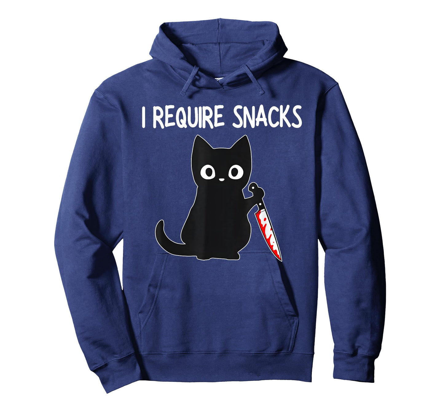 I Require Snacks Black Cat, Cute Black Cat with Knife T-Shirt