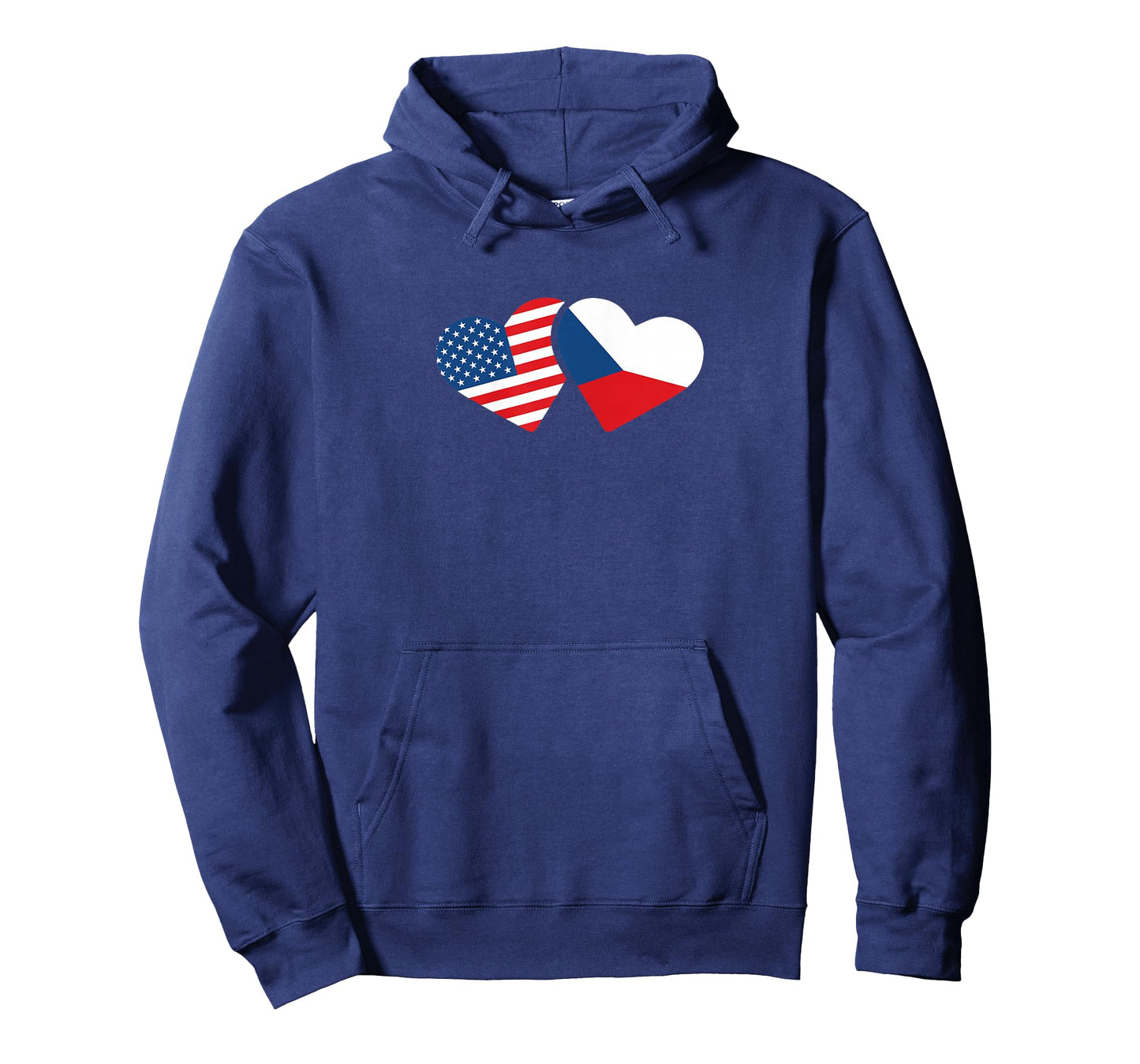 Czech Republic USA Flag T Shirt Heart Czech Americans Love T-Shirt