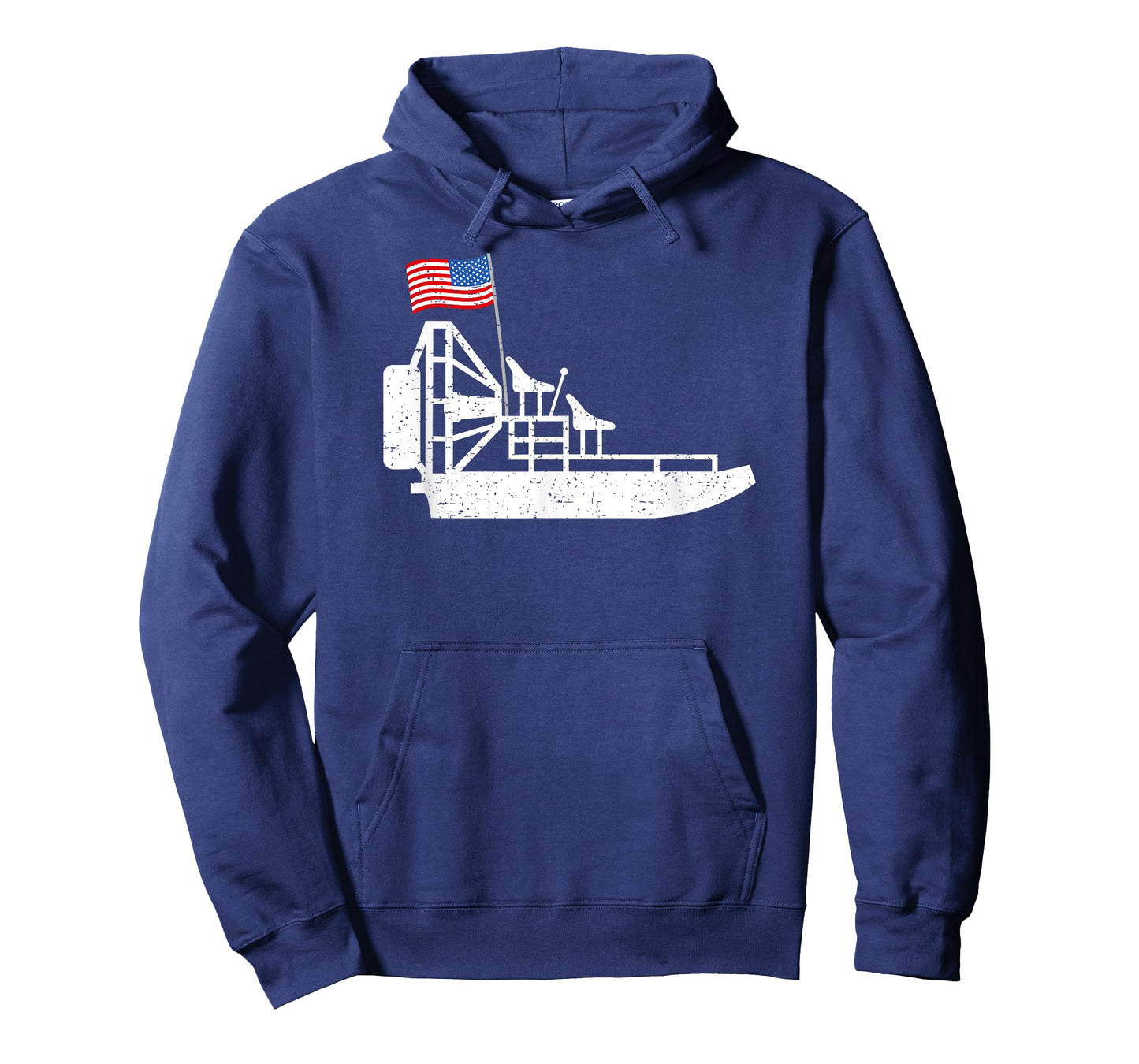 Airboat 4th of July USA Flag Swamp Boat Fanboat Patriotic T-Shirt