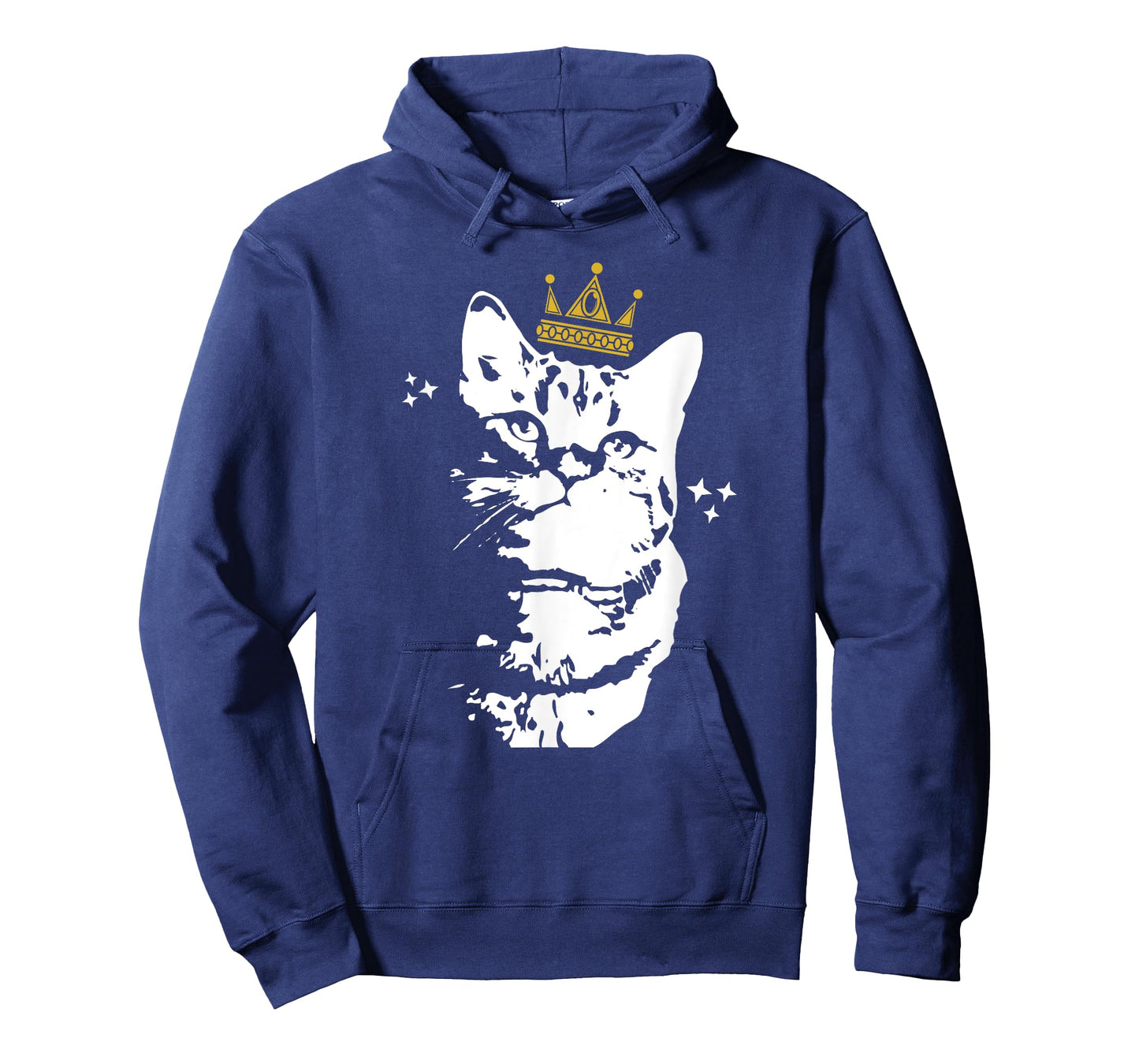 Cat Wearing Crown Funny Cat Lover Men Women Kids T-Shirt