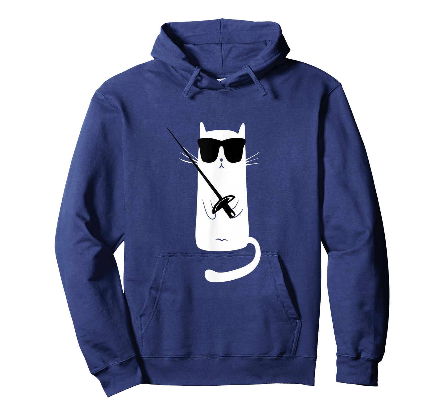 Funny Cat Wearing Sunglasses Fencing T-Shirt