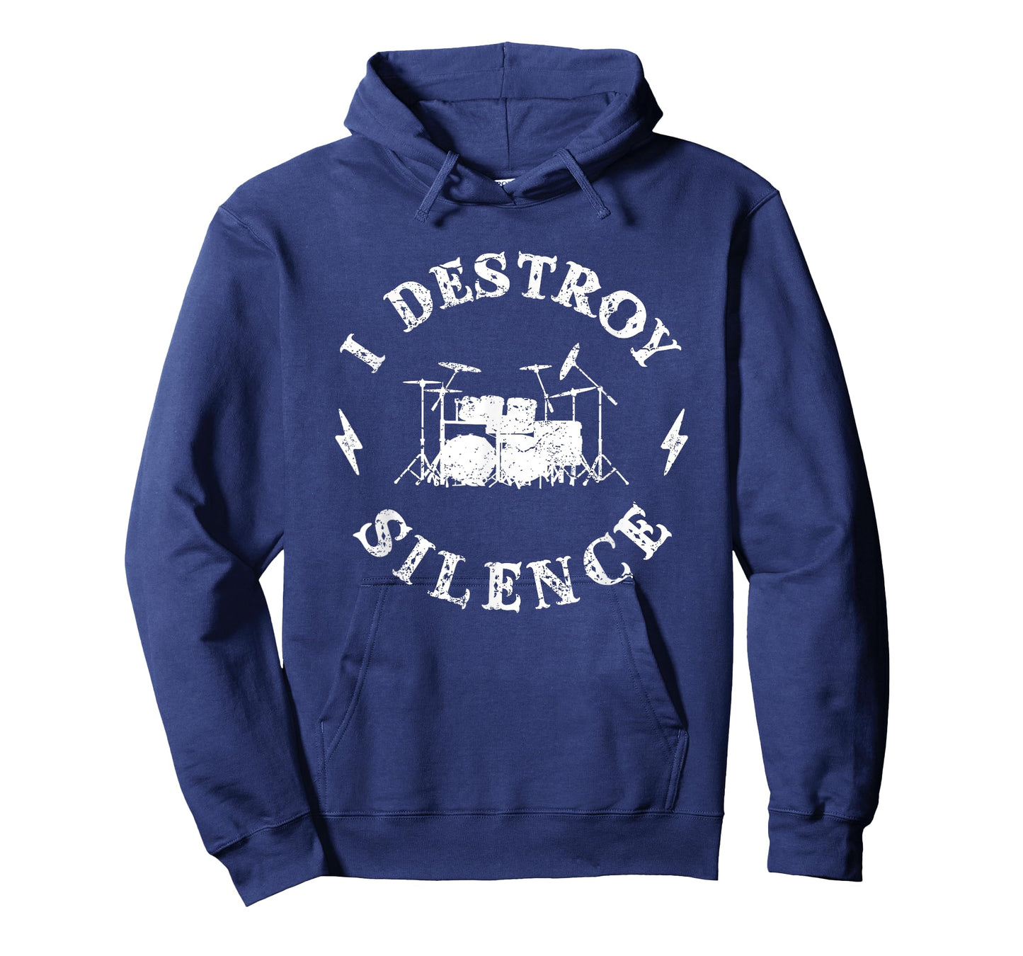 Funny Pun I Destroy Silence Drums Shirt Men Drummer T-Shirt