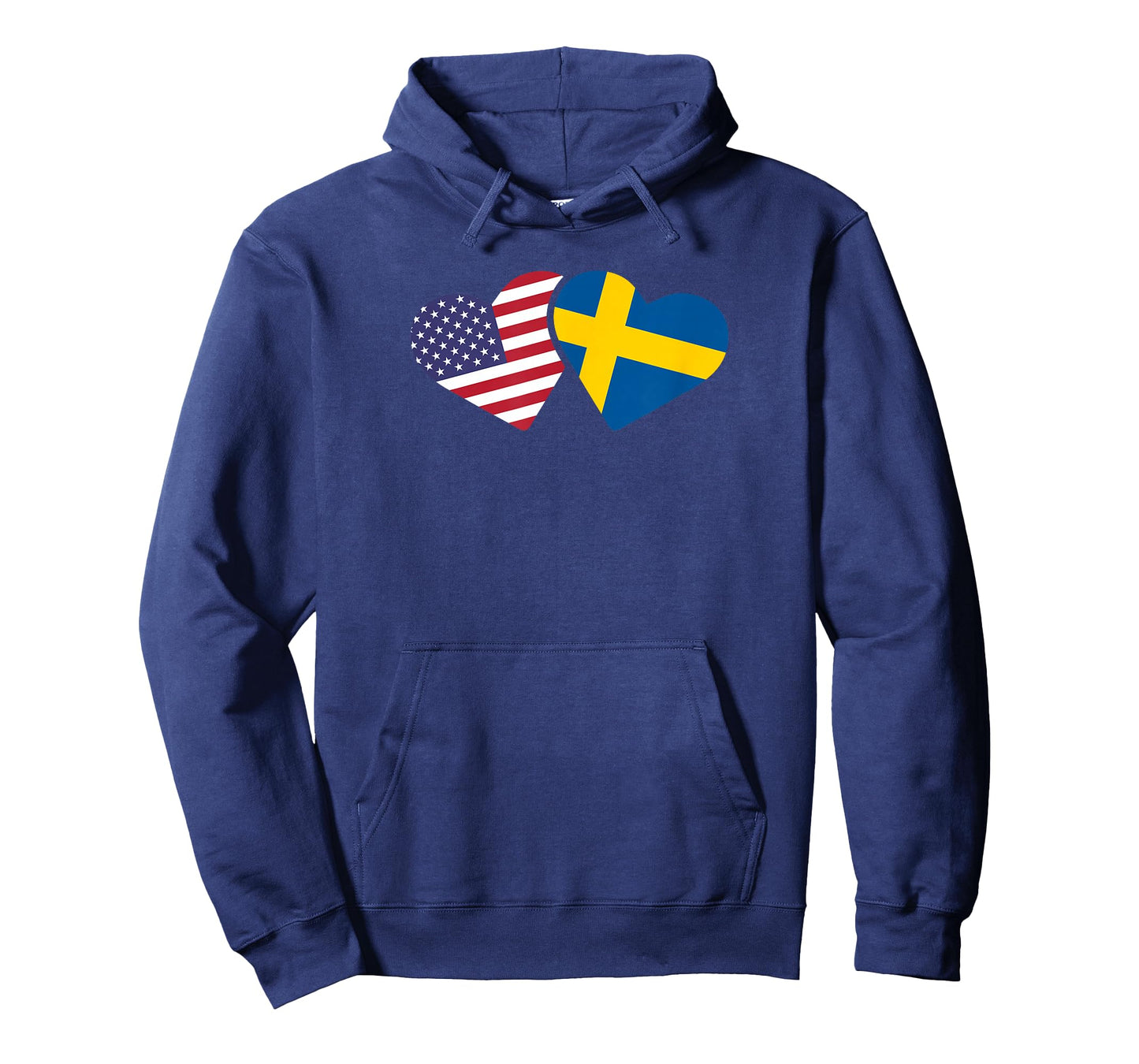 Sweden USA Flag T Shirt Heart Swedish American Love Roots T-Shirt