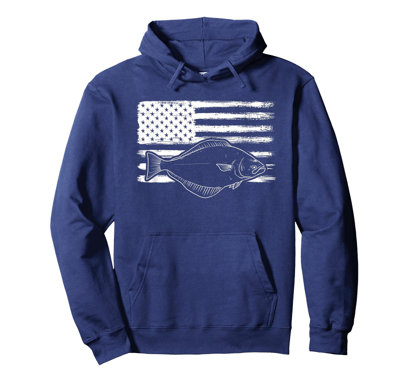 Halibut USA Plaice Flounder Flatfish united states grunge T-Shirt