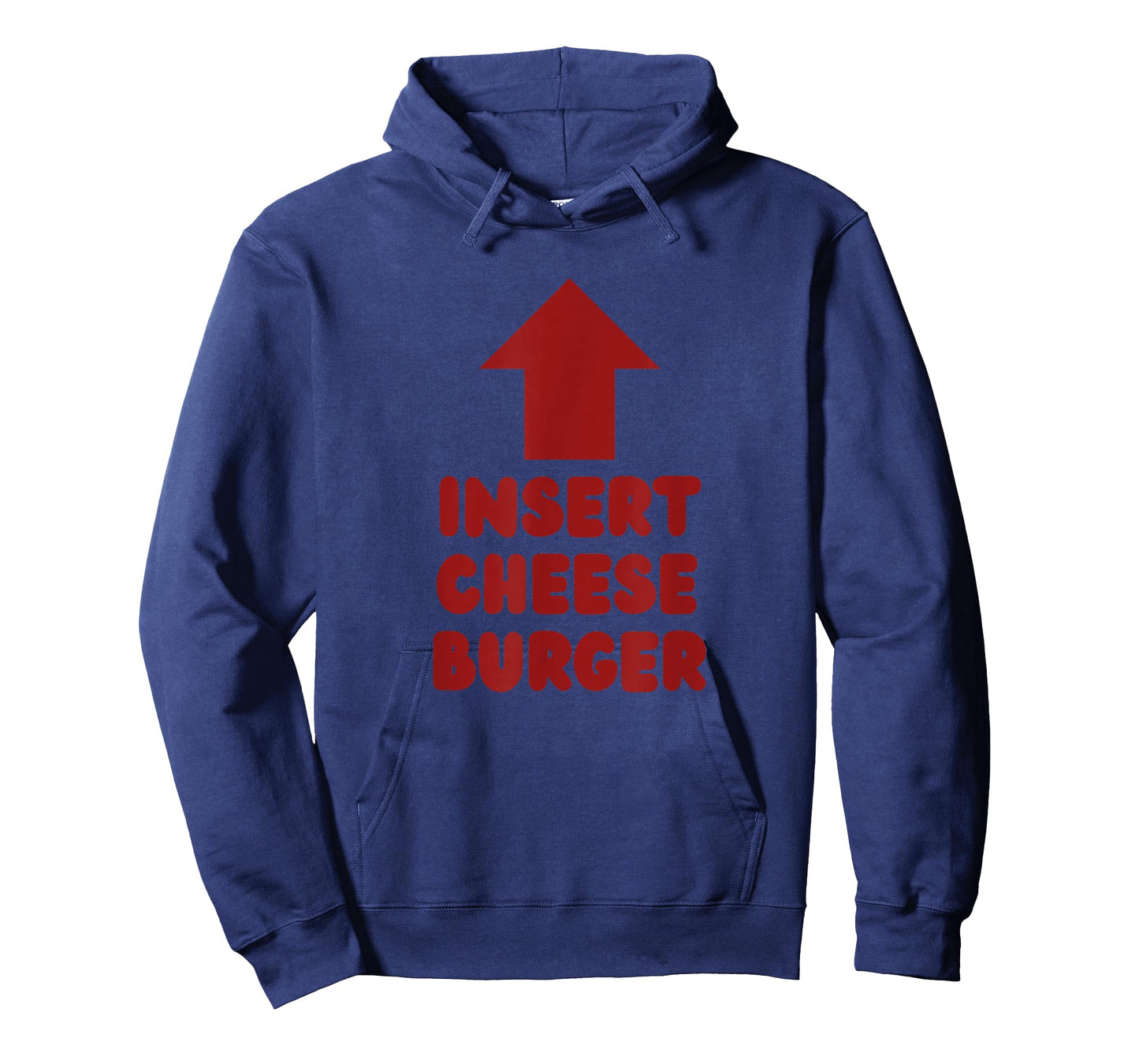 Insert Cheese Burger Pointing Arrow To Mouth Foodie Lover T-Shirt
