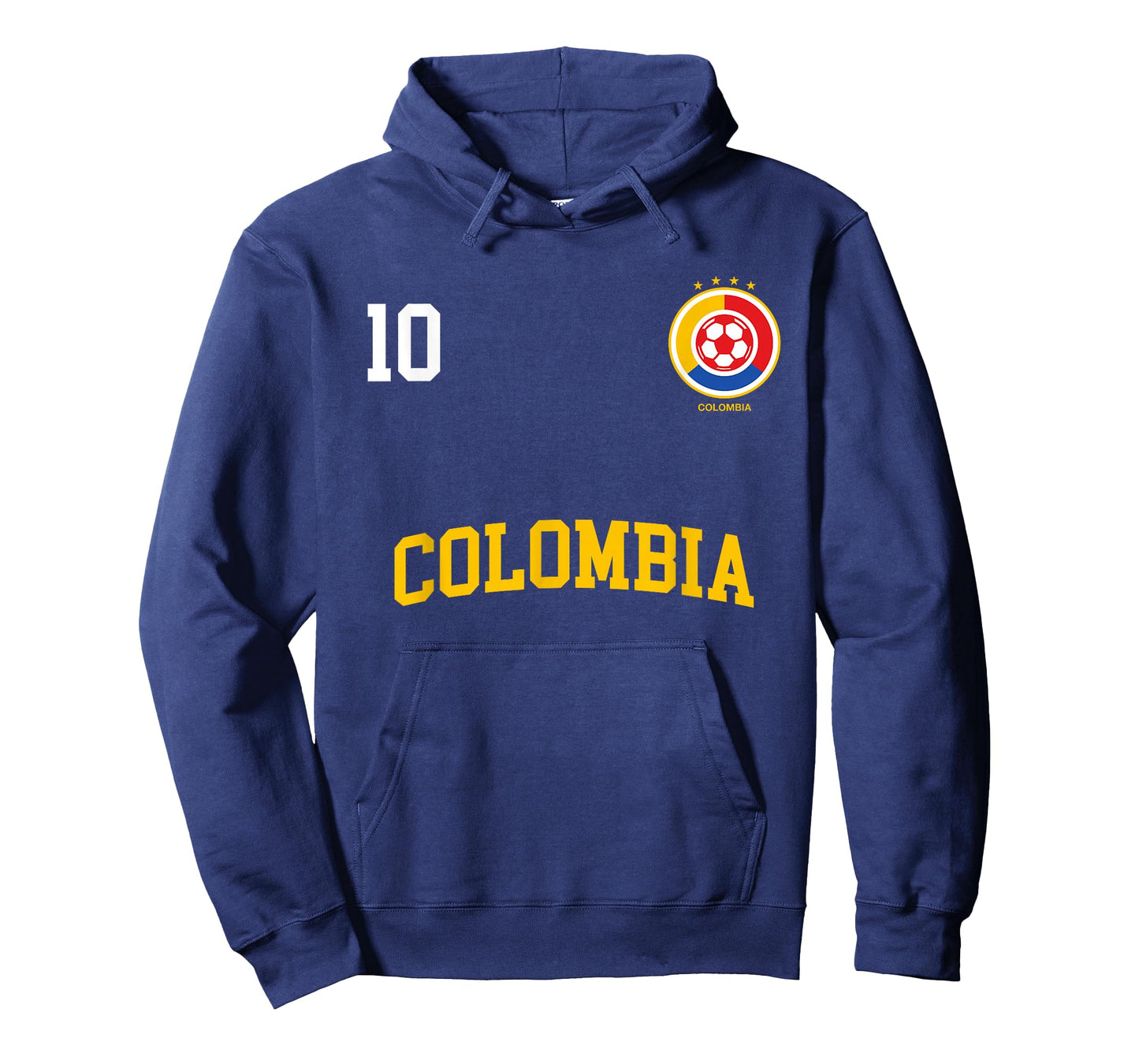 Colombia Soccer Shirt 10 + Back Colombian Flag Camisa Futbol T-Shirt