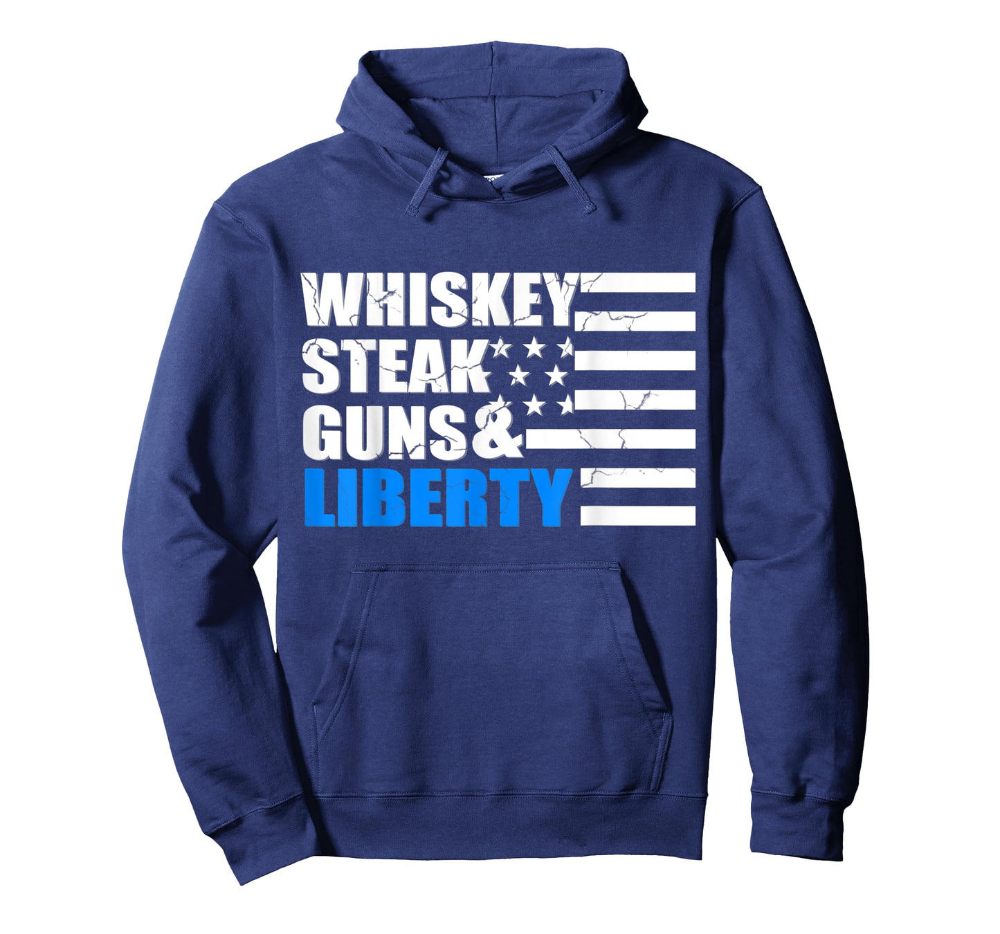 Whiskey, Steak, Guns & Liberty USA Flag American T-Shirt for Women Men