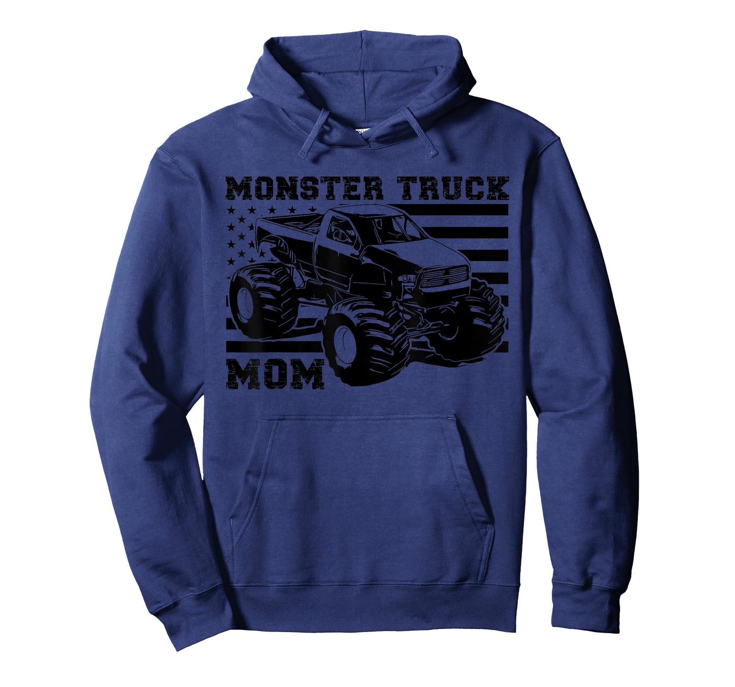 Patriotic Art Love USA Proud American Flag Monster Truck Mom T-Shirt
