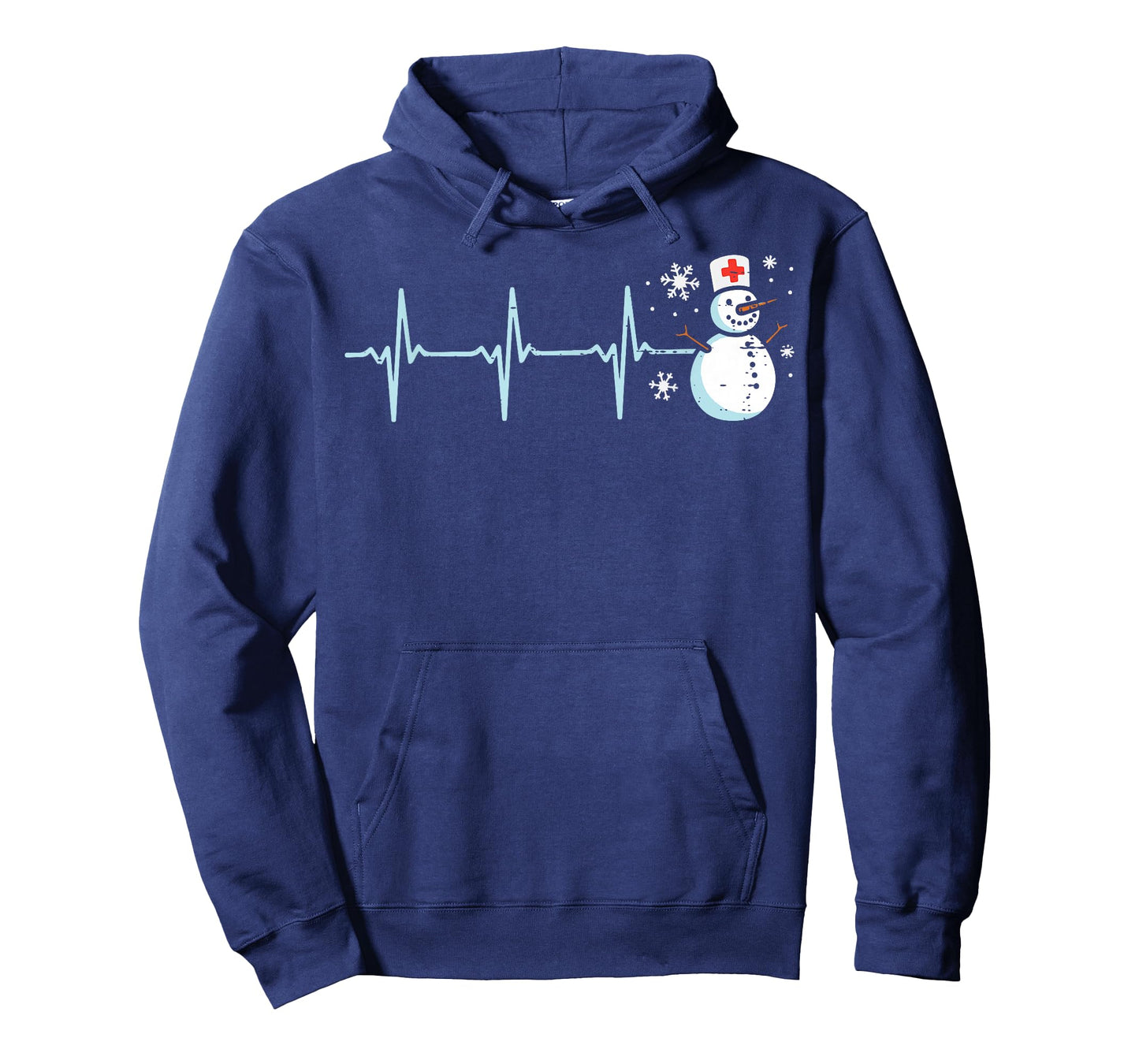 Christmas Heartbeat Snowman Nurse Xmas Scrub Top Women Men T-Shirt