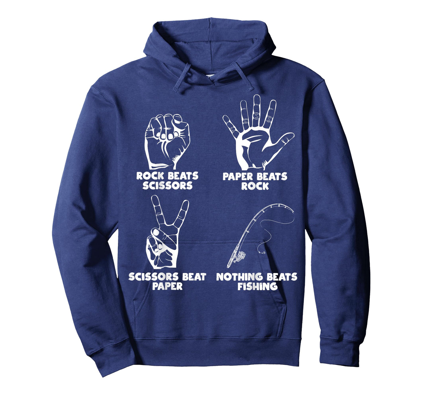 Nothing Beats Fishing Rock Paper Scissors Funny Meme T-Shirt