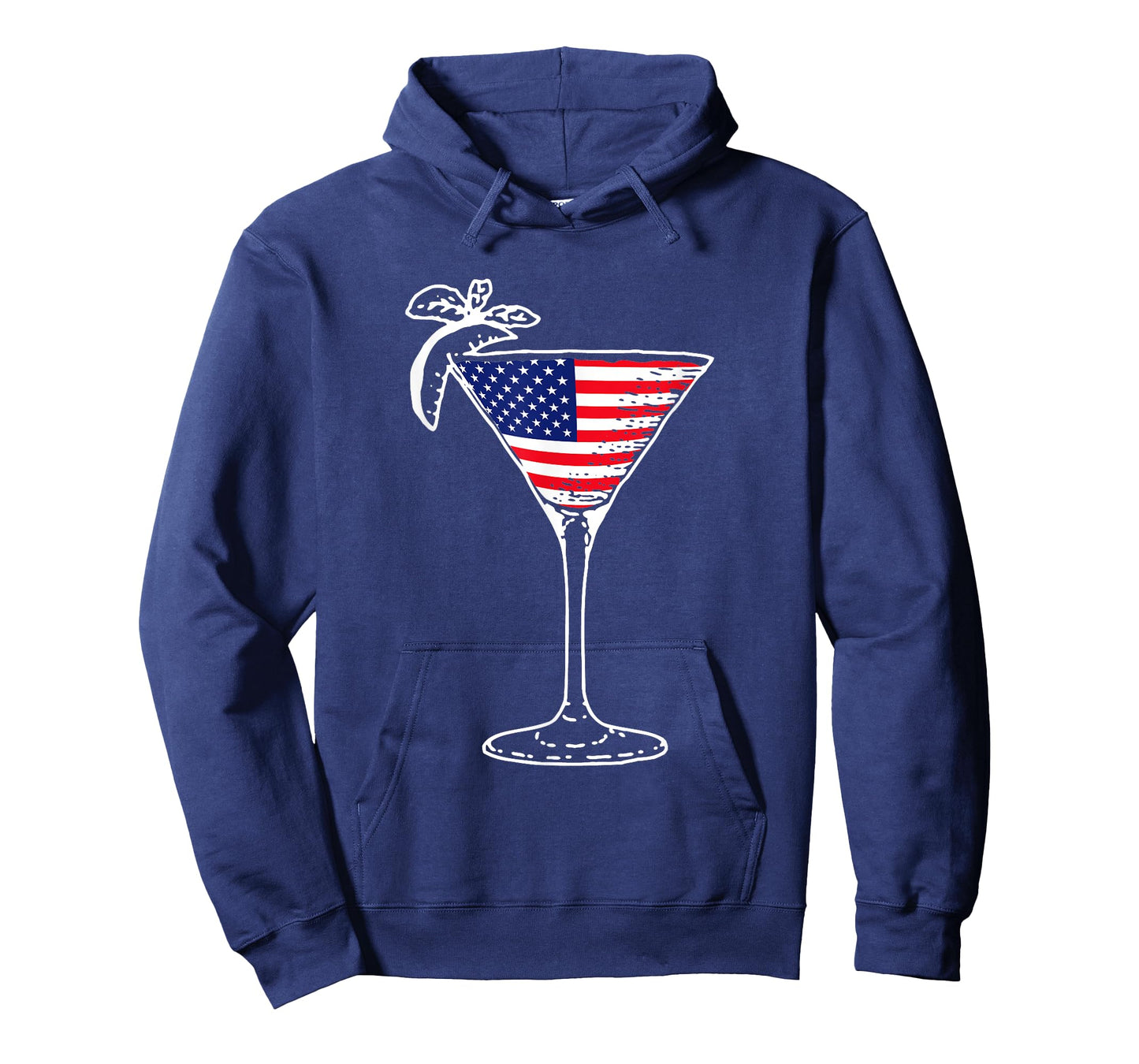 4th of July USA American Flag Martini Cocktail Funny Gift T- Women Men T-Shirt