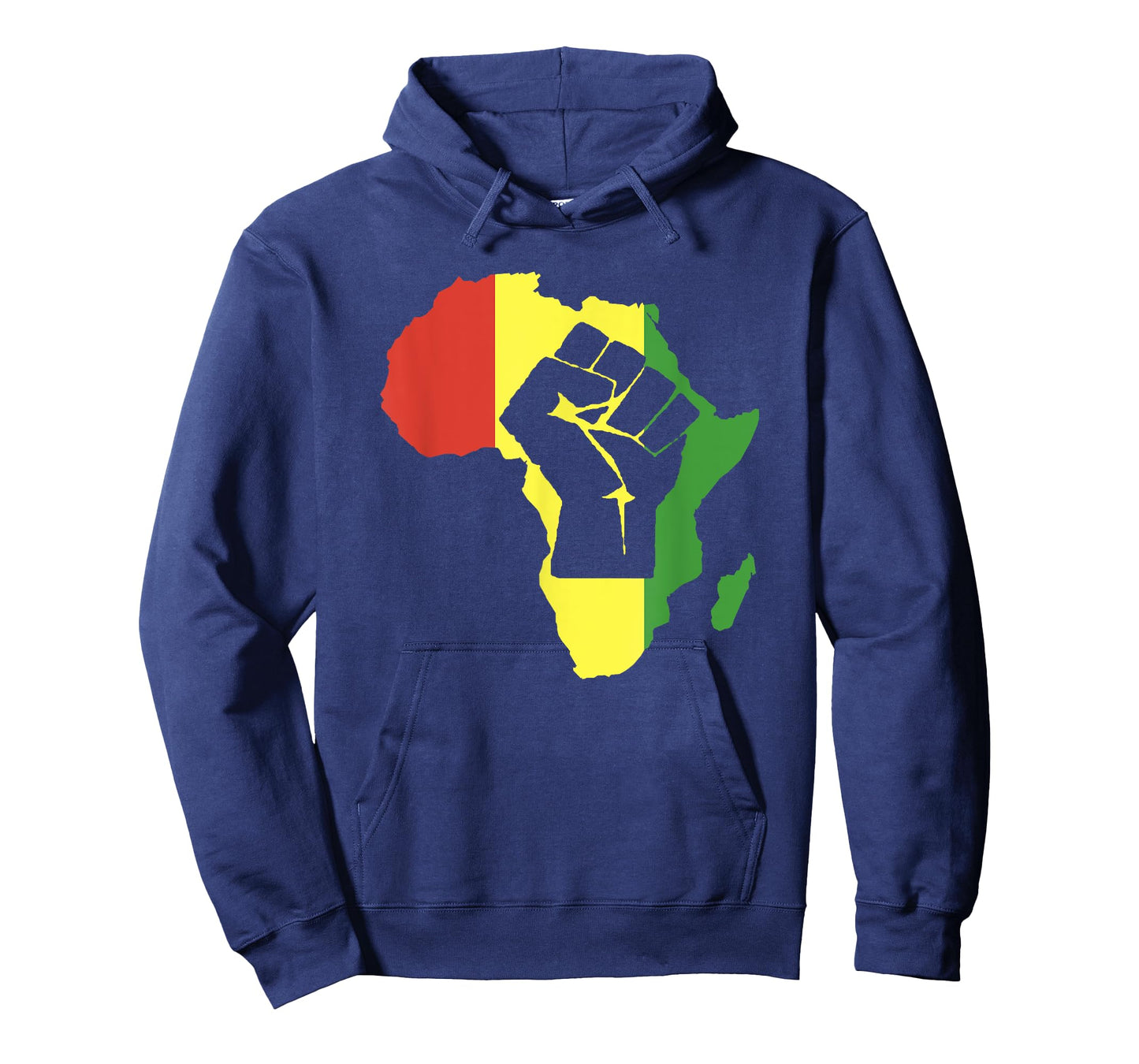 Africa Black Fist Africa Map T-Shirt