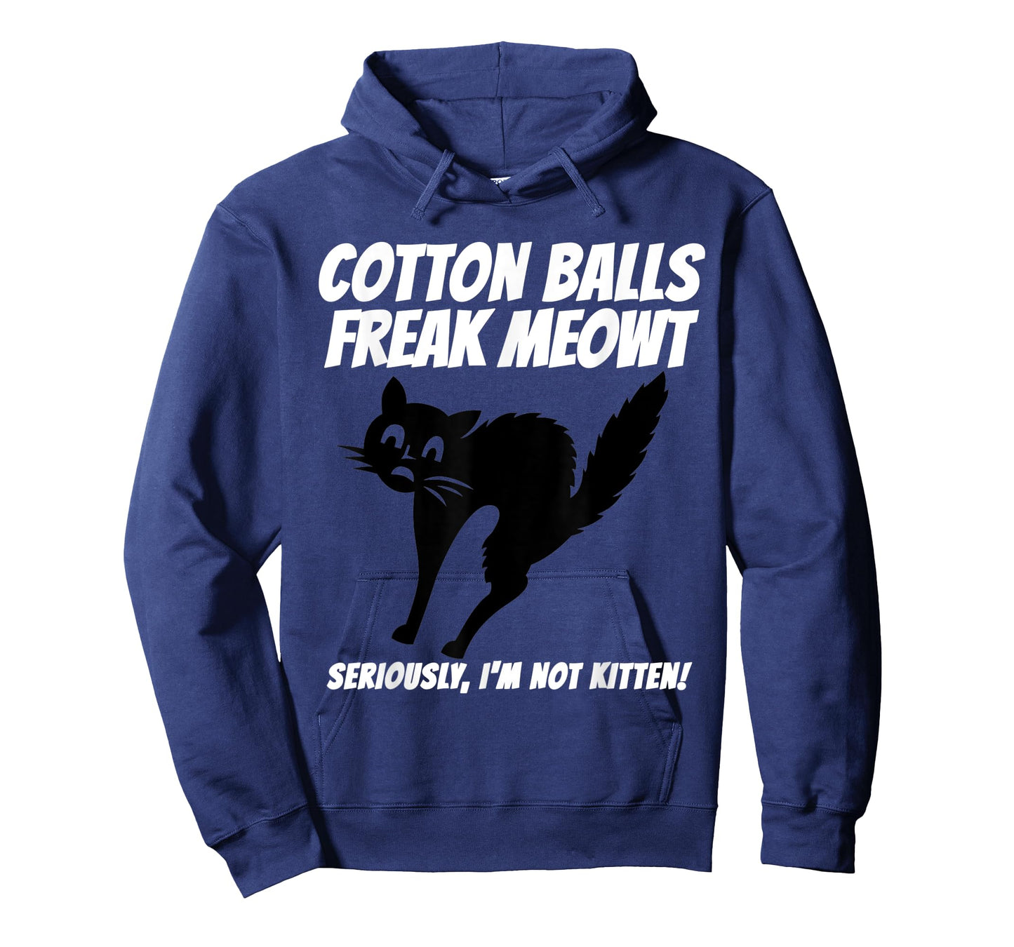Funny Black Cat Pun Freak Meowt Quote Cotton Balls Phobia T-Shirt