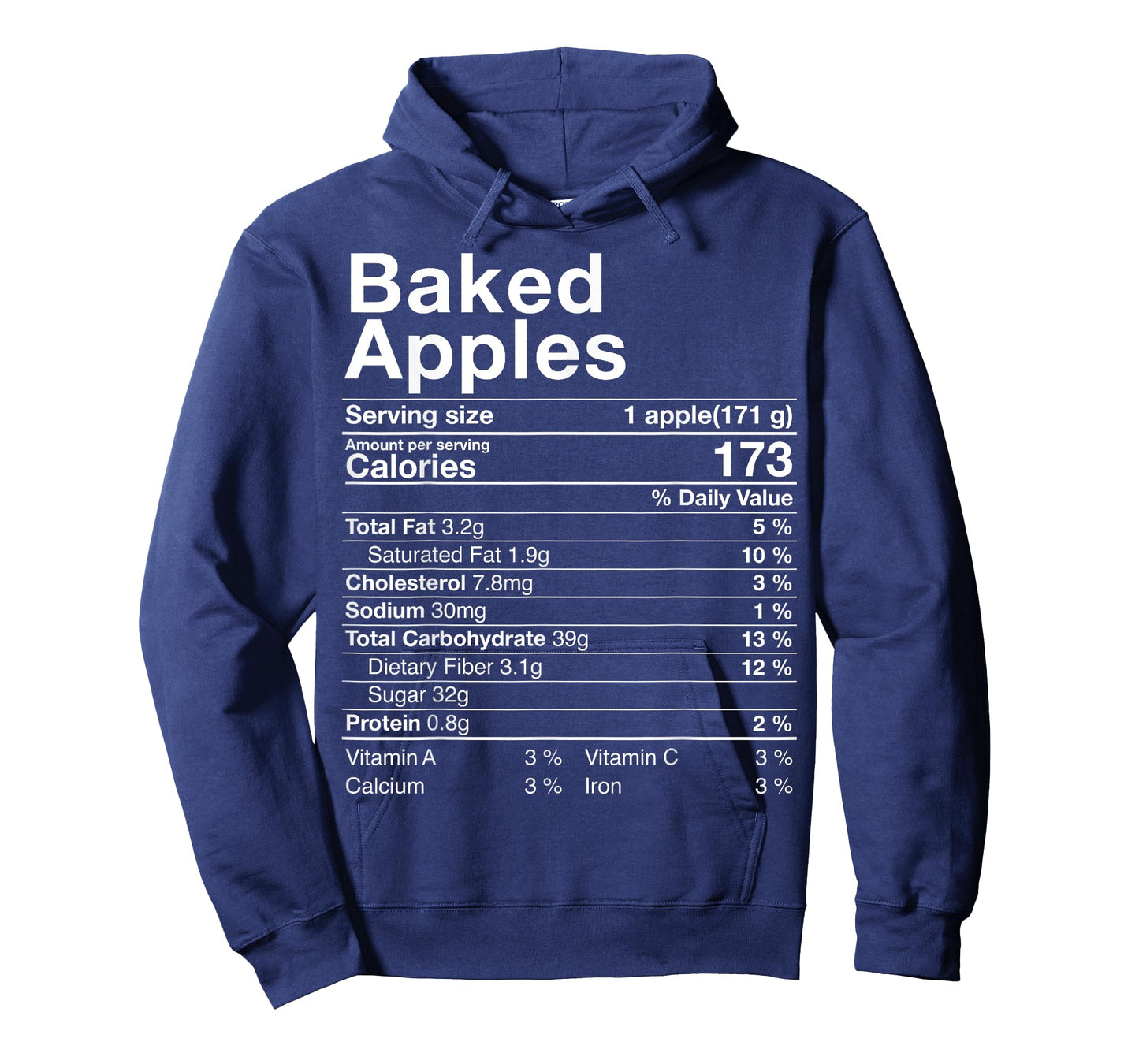 Baked Apples Nutrition Facts Thanksgiving Gifts Turkey Day T-Shirt