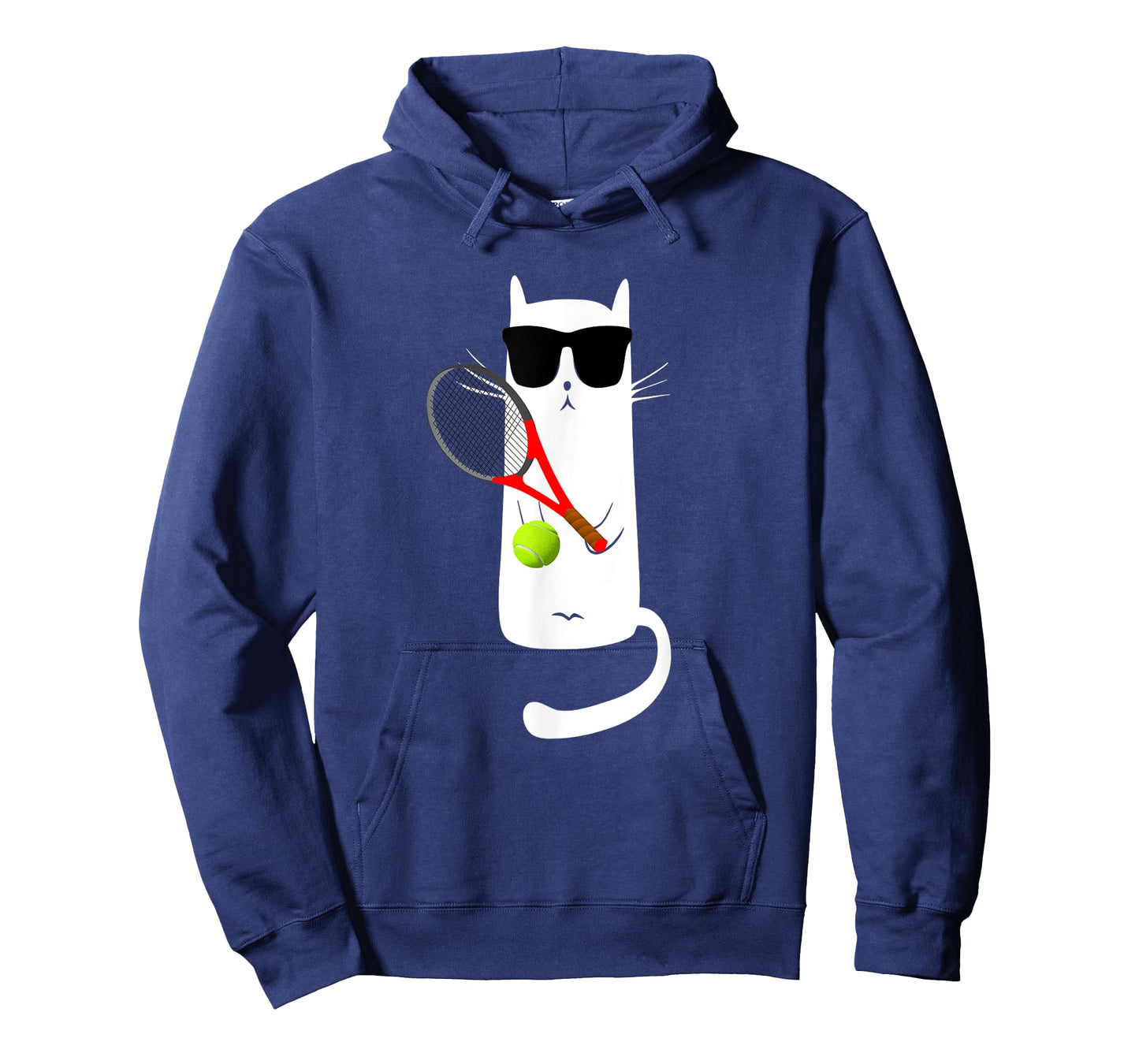 Funny Cat Wearing Sunglasses Playing Tennis T-Shirt
