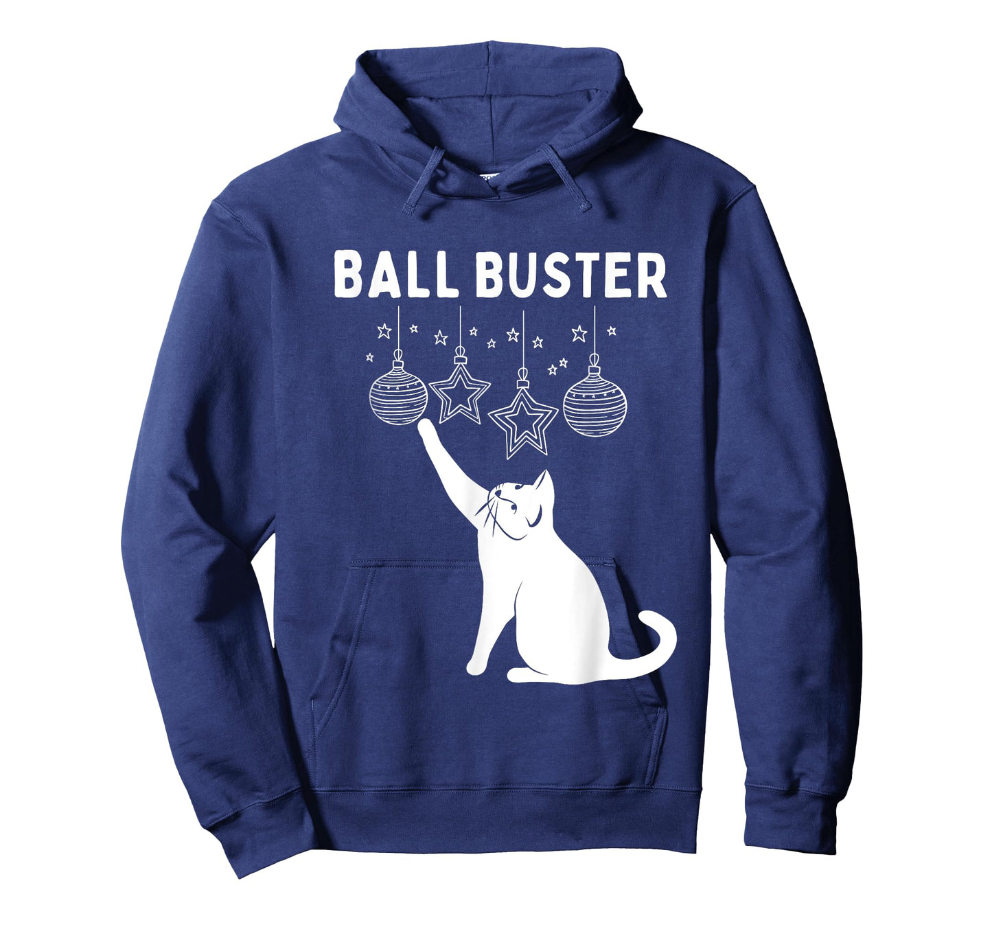 Christmas Cat BALL BUSTER Xmas Ornaments Funny Holiday T-Shirt