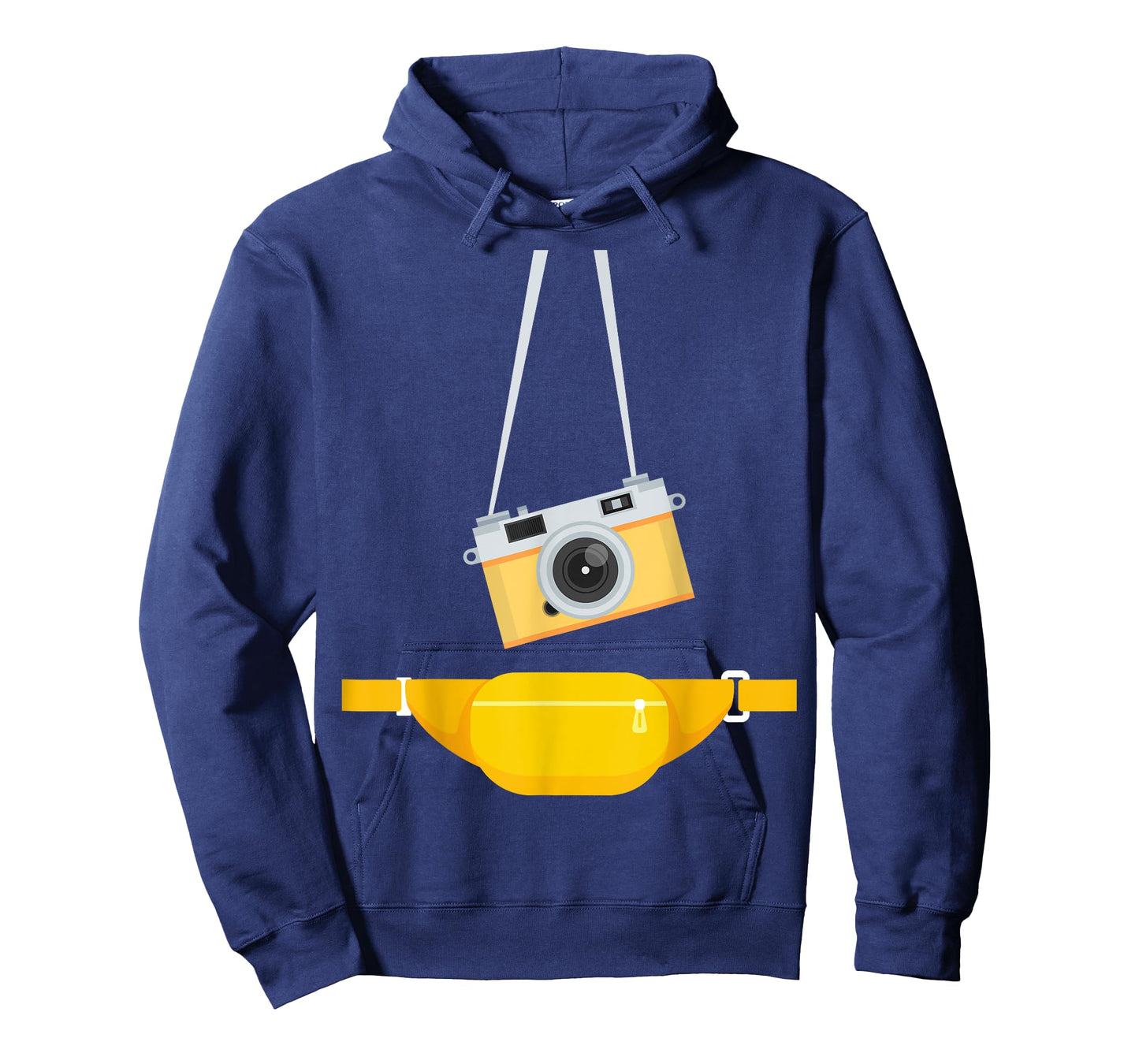Fake Tourist Photographer Strap Hanging Camera & Bum Bag T-Shirt