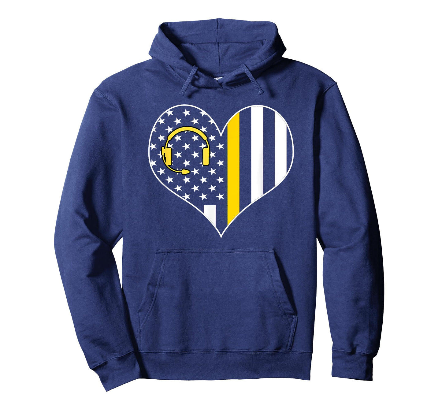 911 Dispatcher Gold Line USA Flag Emergency Dispatchers Gift T-Shirt