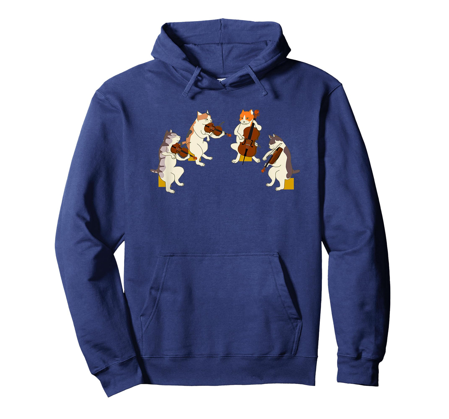 Playing Cats String Quartet Funny Musician Orchestra Fun Men Women Kids T-Shirt