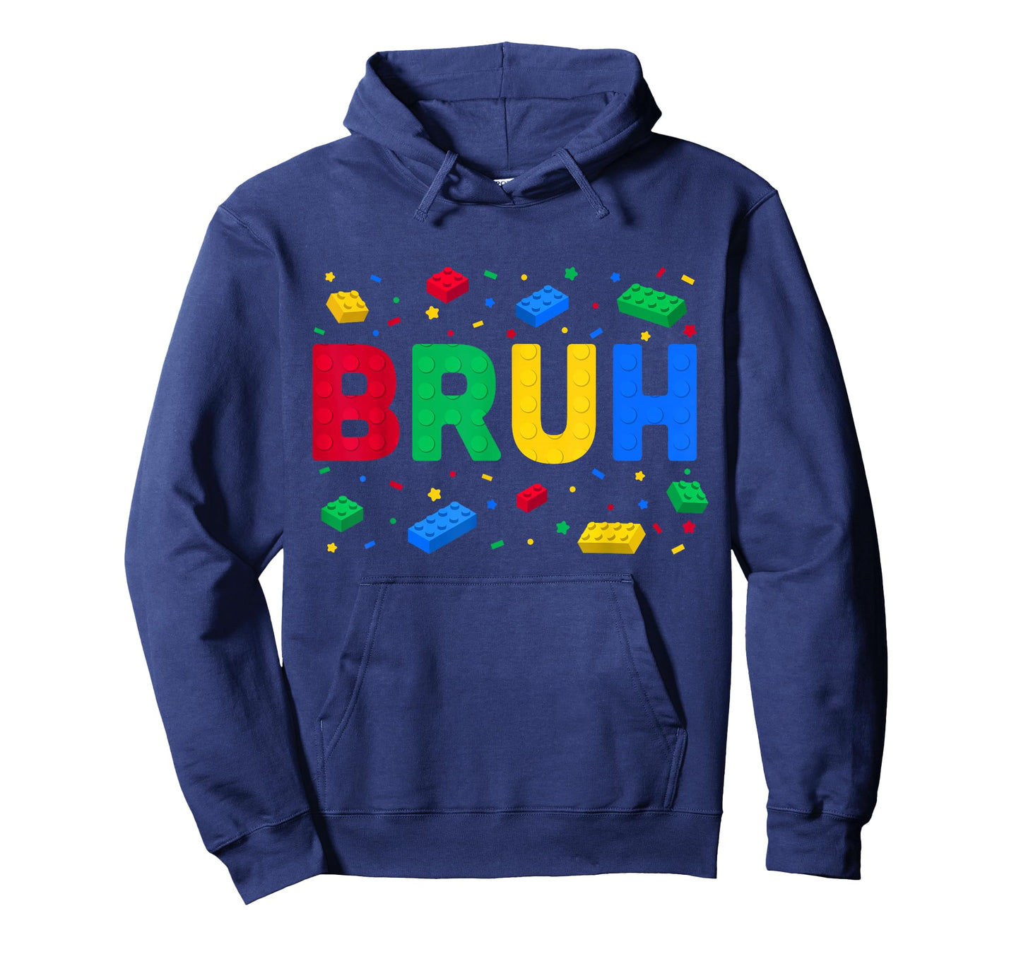 Funny Bruh Brick Builder Boys Kids Toddler Building Block T-Shirt