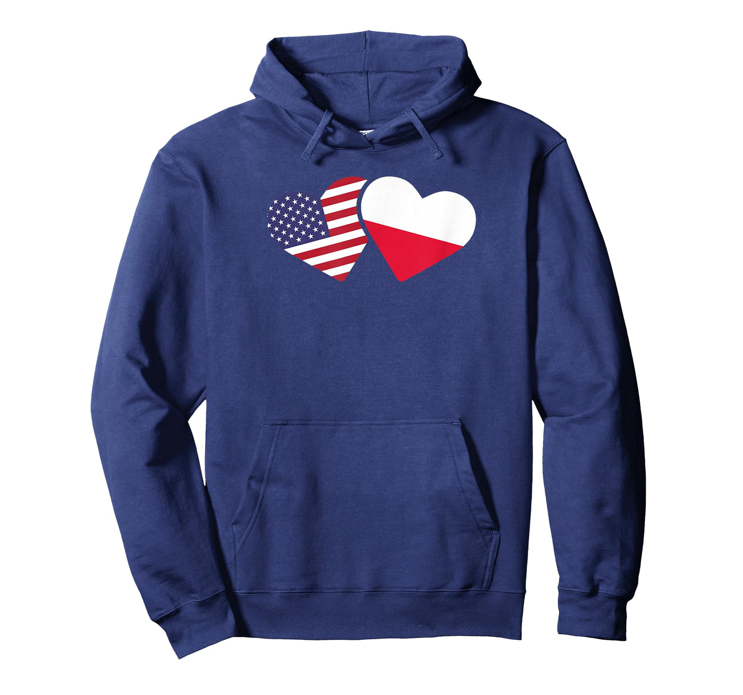 Poland USA Flag T Shirt Heart Polish American Love T-Shirt