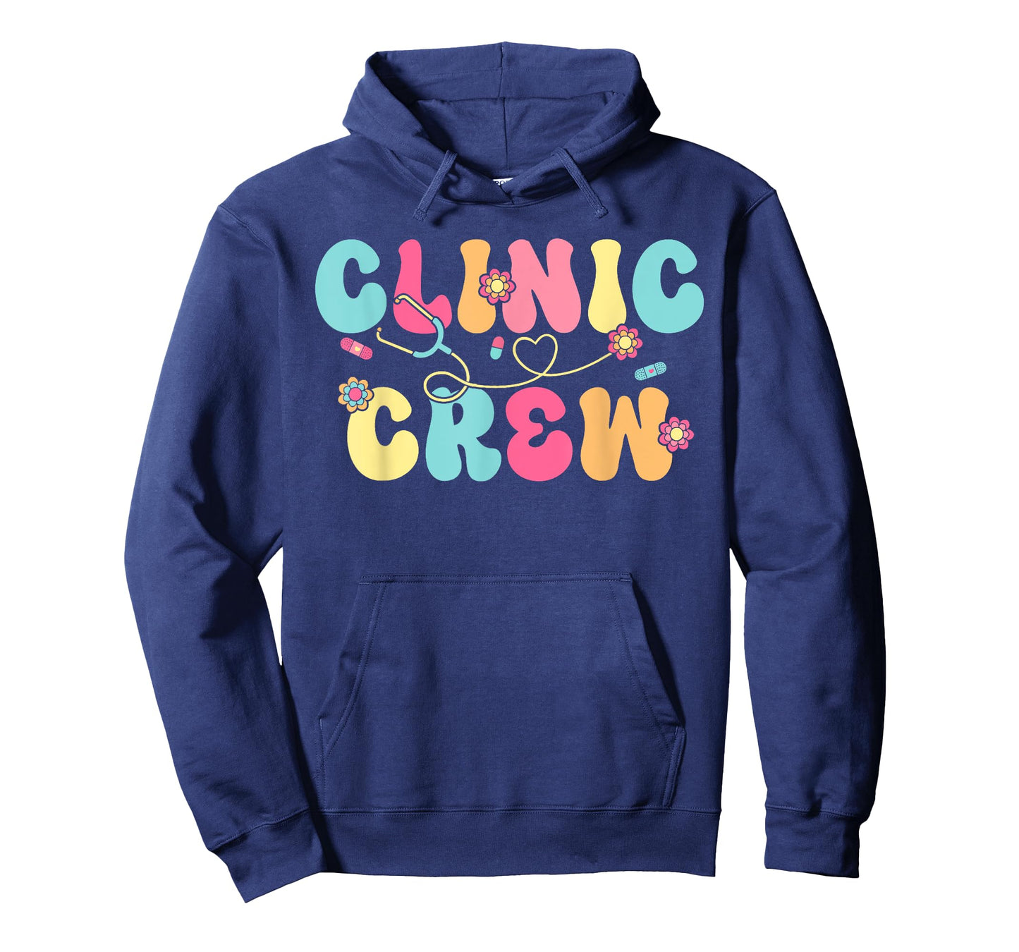 Clinic Crew For School Nurse Groovy (On Back) T-Shirt