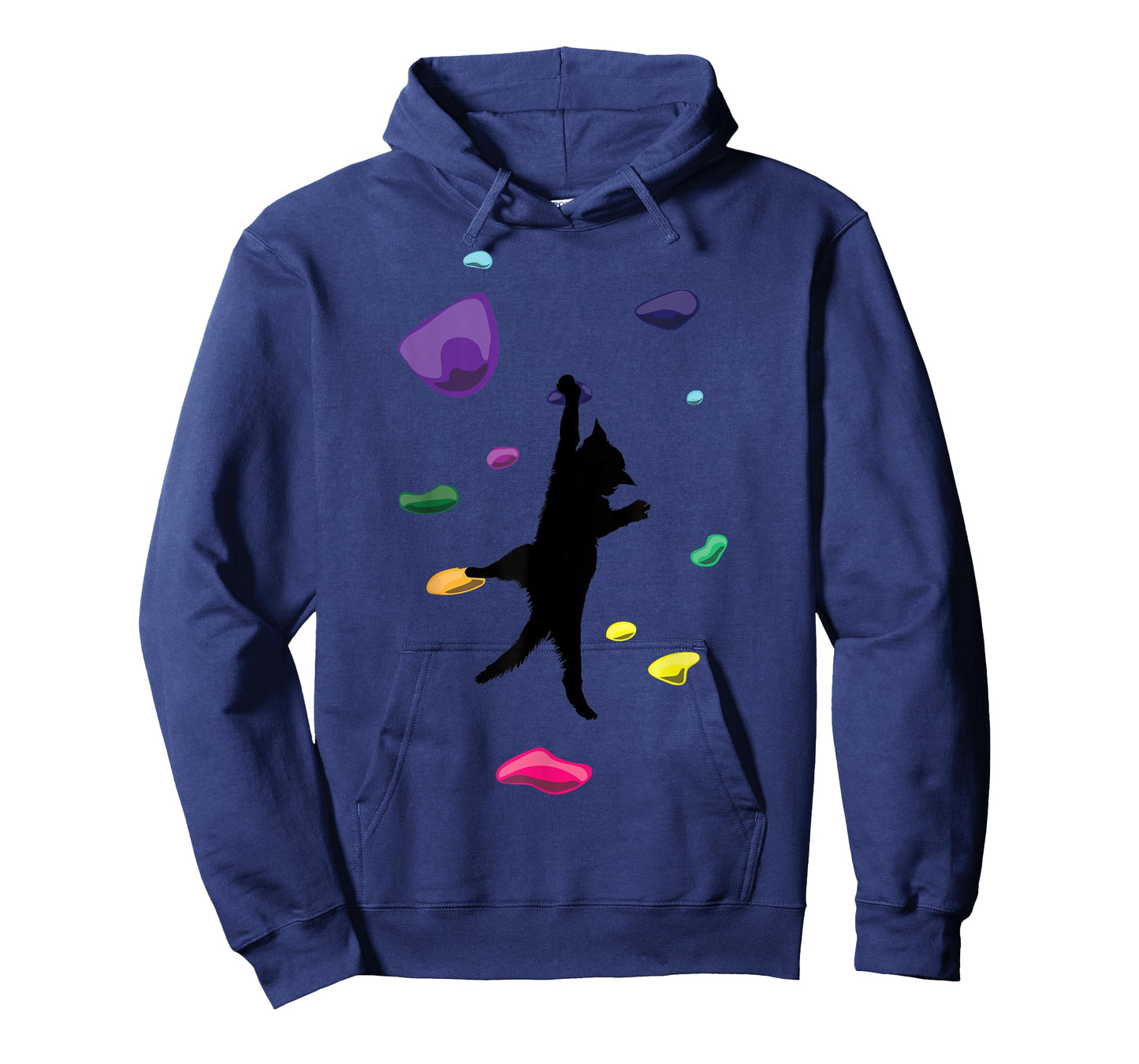 Cat Rock Climbing Art For Men Women Kid Carabiner Bouldering T-Shirt