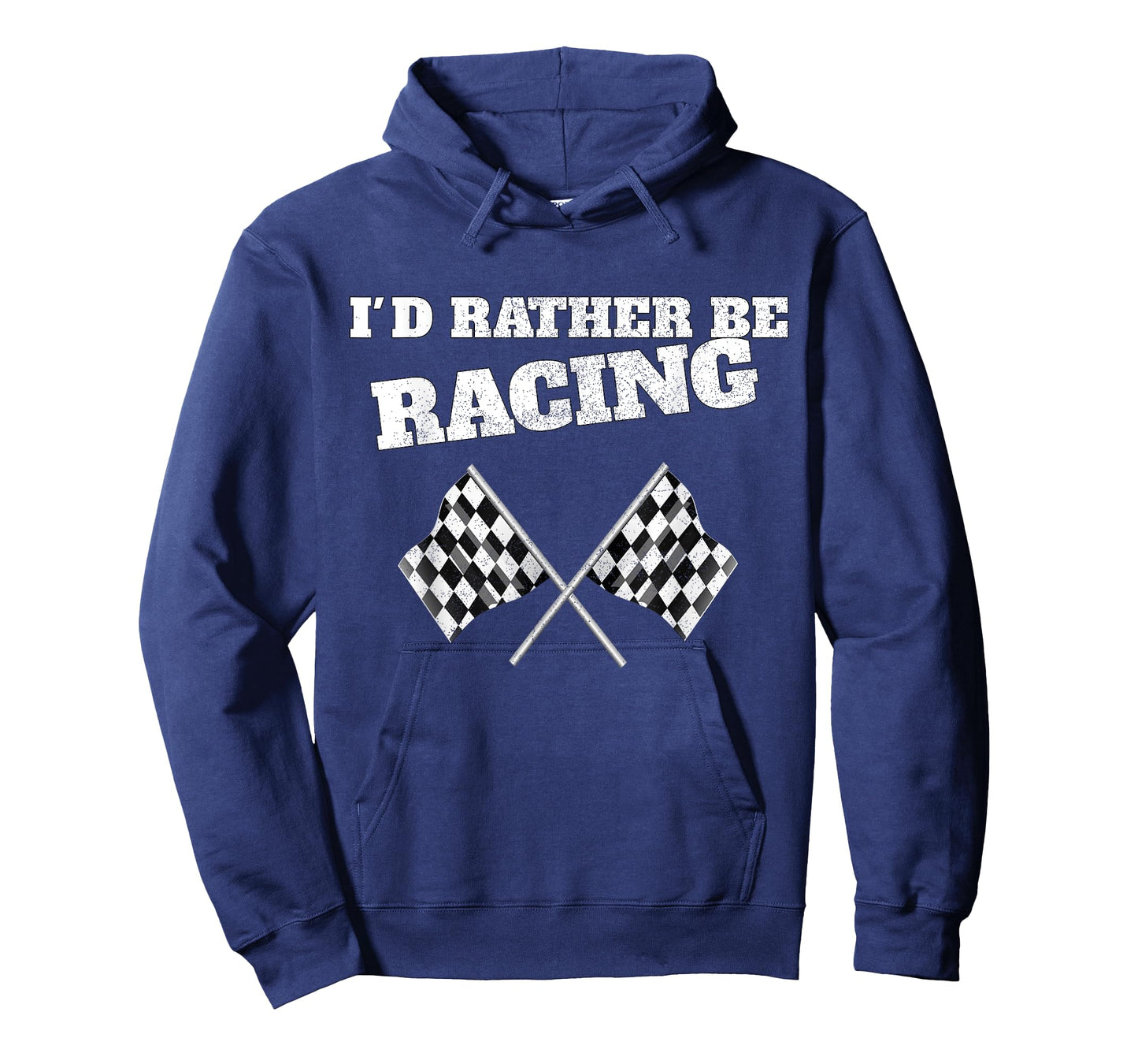 I'd Rather Be Racing Race Flags Race Car T-Shirt