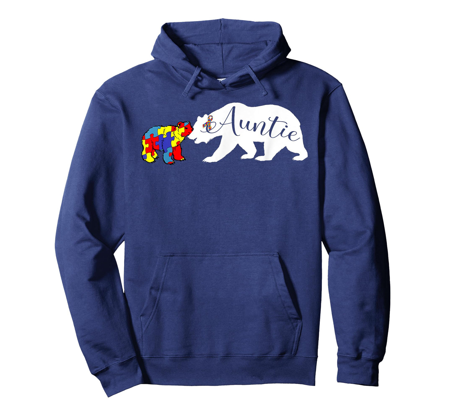 Auntie Bear Autism Awareness T-Shirt Aunt Women Gift T-Shirt