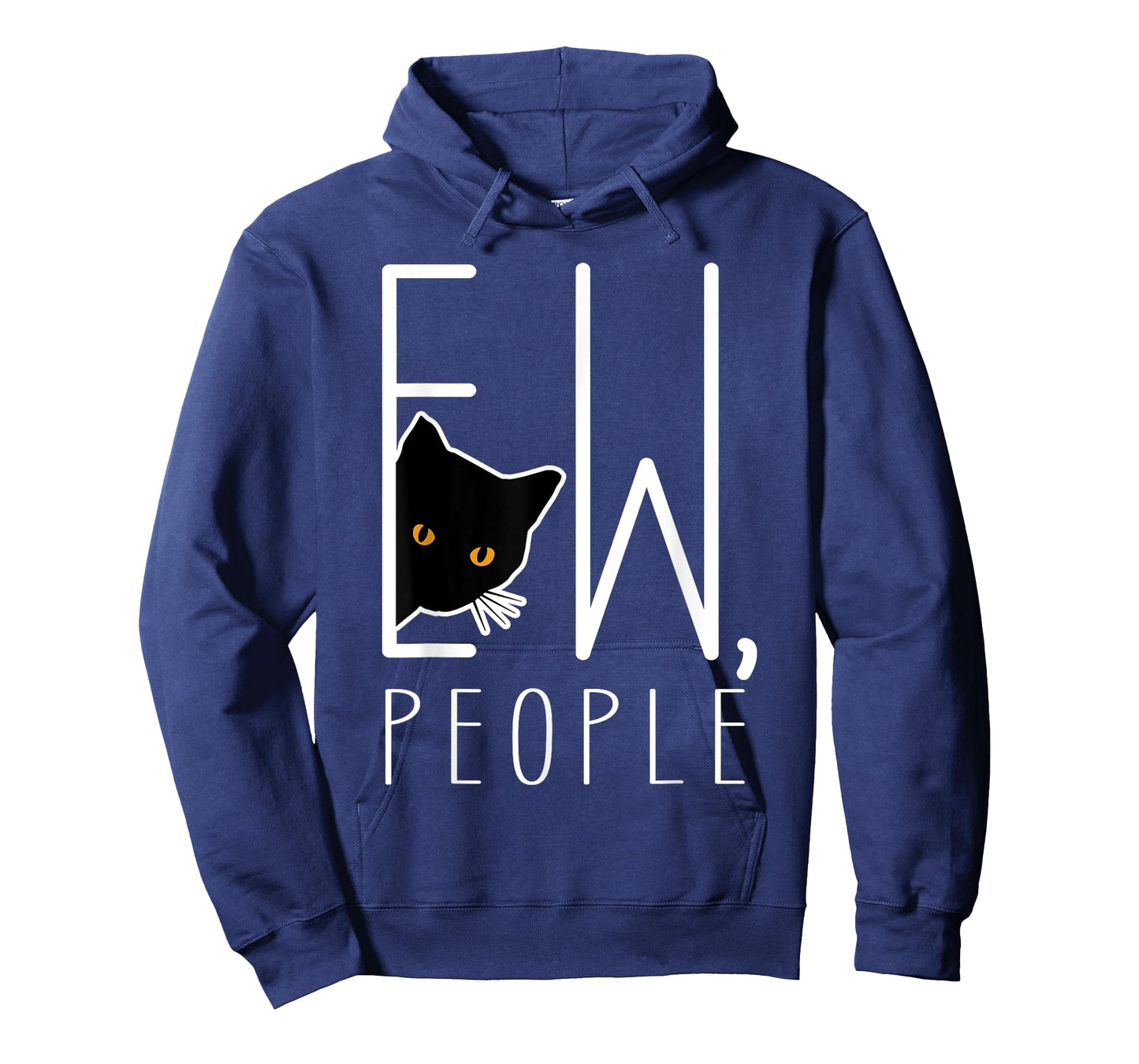 Funny Ew People Black Cat Introvert Anti-social Mens Womens T-Shirt
