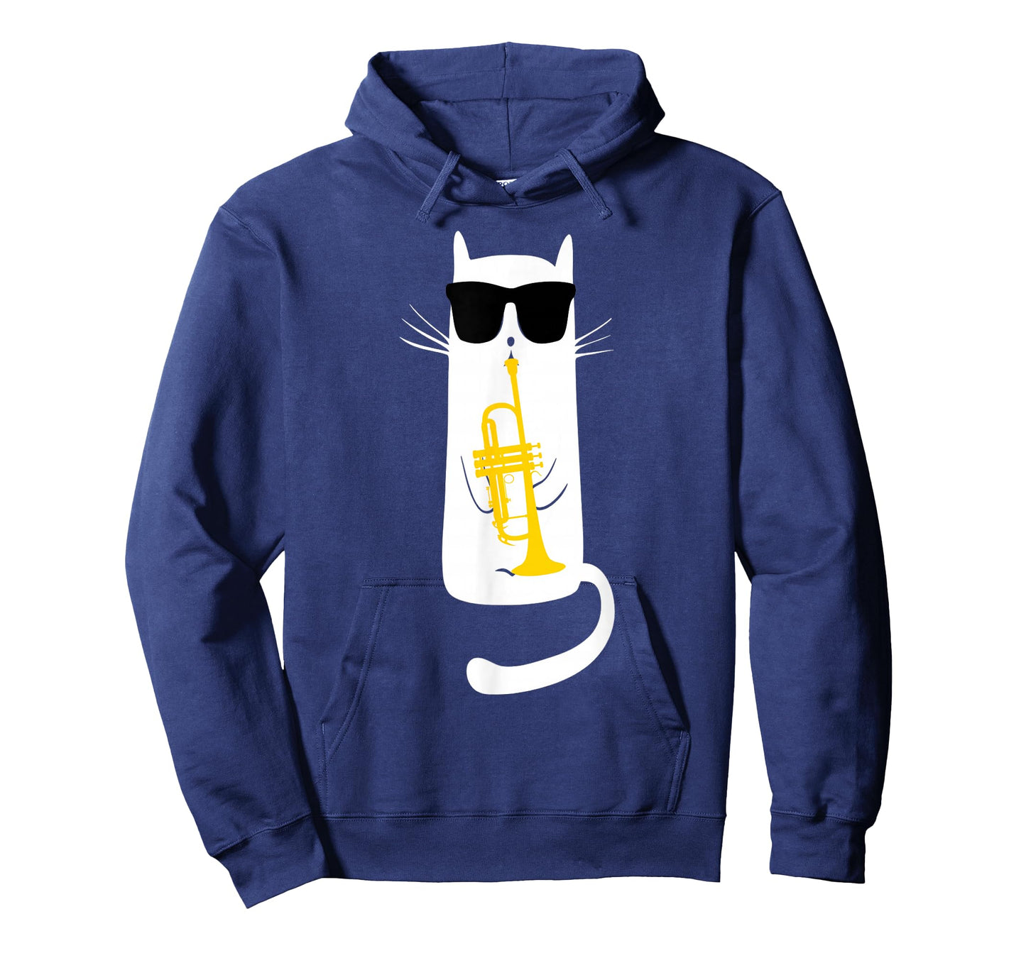 Funny Cat Wearing Sunglasses Playing Trumpet T-Shirt