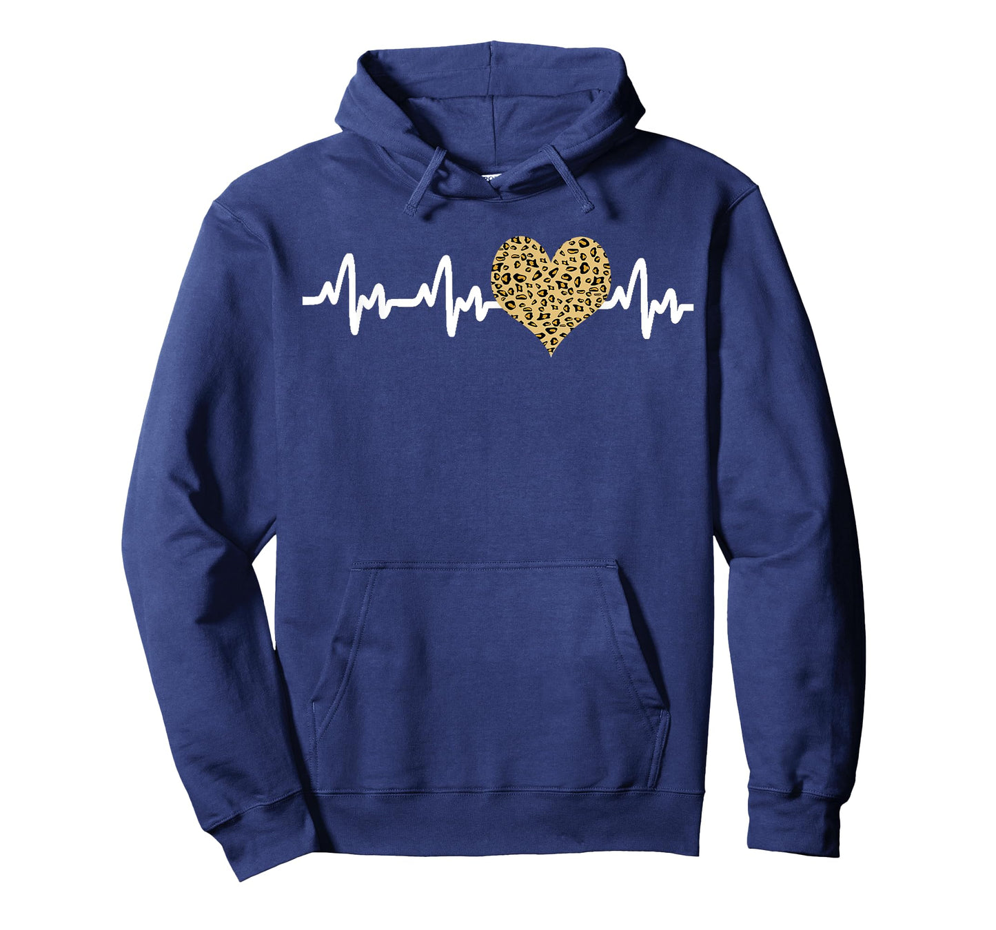 Cool Cheetah Leopard Print Heart Doctor Nurse Heartbeat EKG T-Shirt