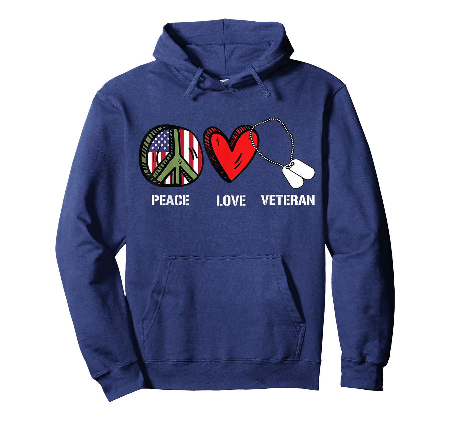 Peace Love Veterans Day American Flag Military Army Soldier T-Shirt