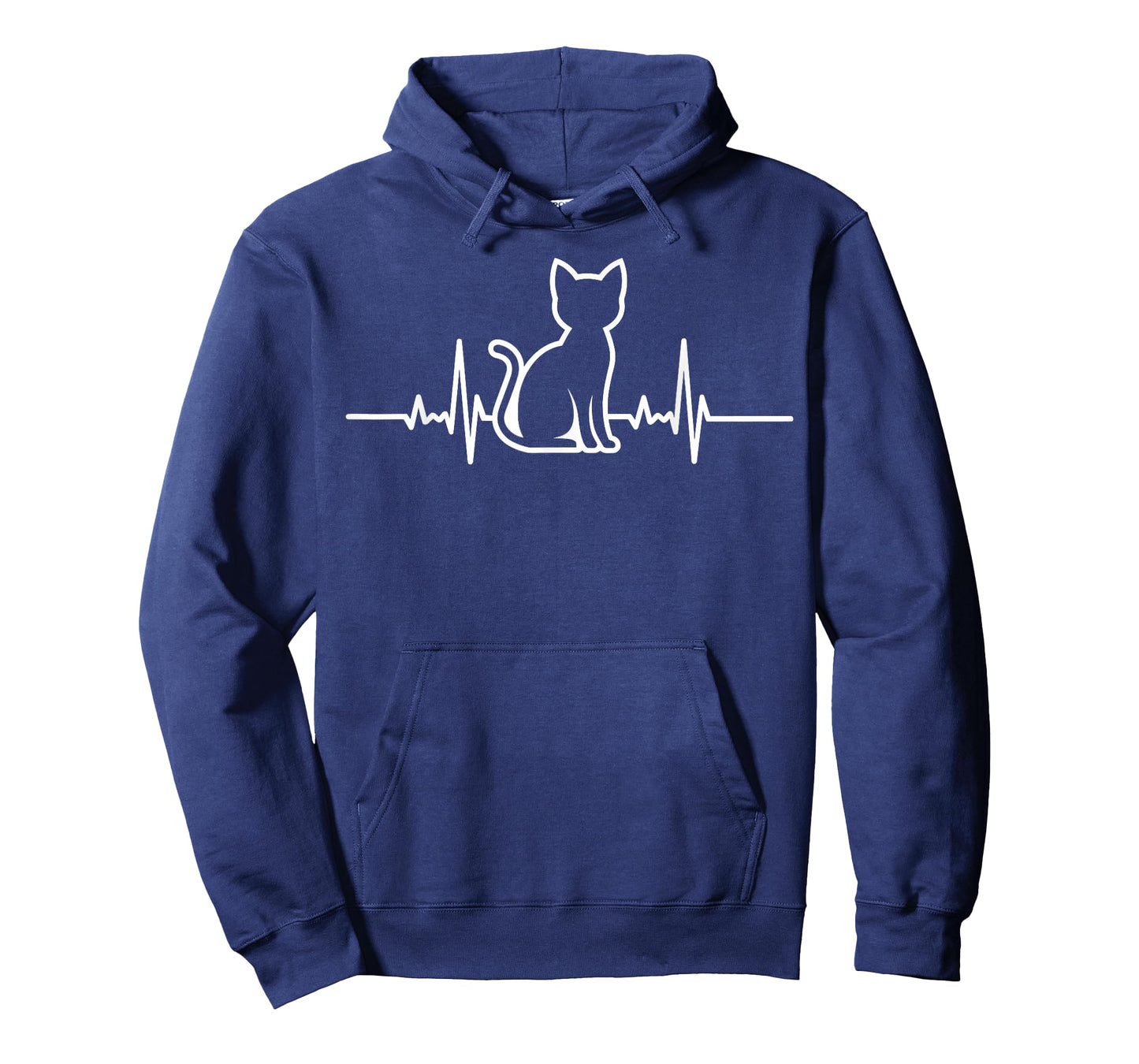 Heartbeat Cat For Women Silhouette Cute Heartbeat Cat Lover T-Shirt