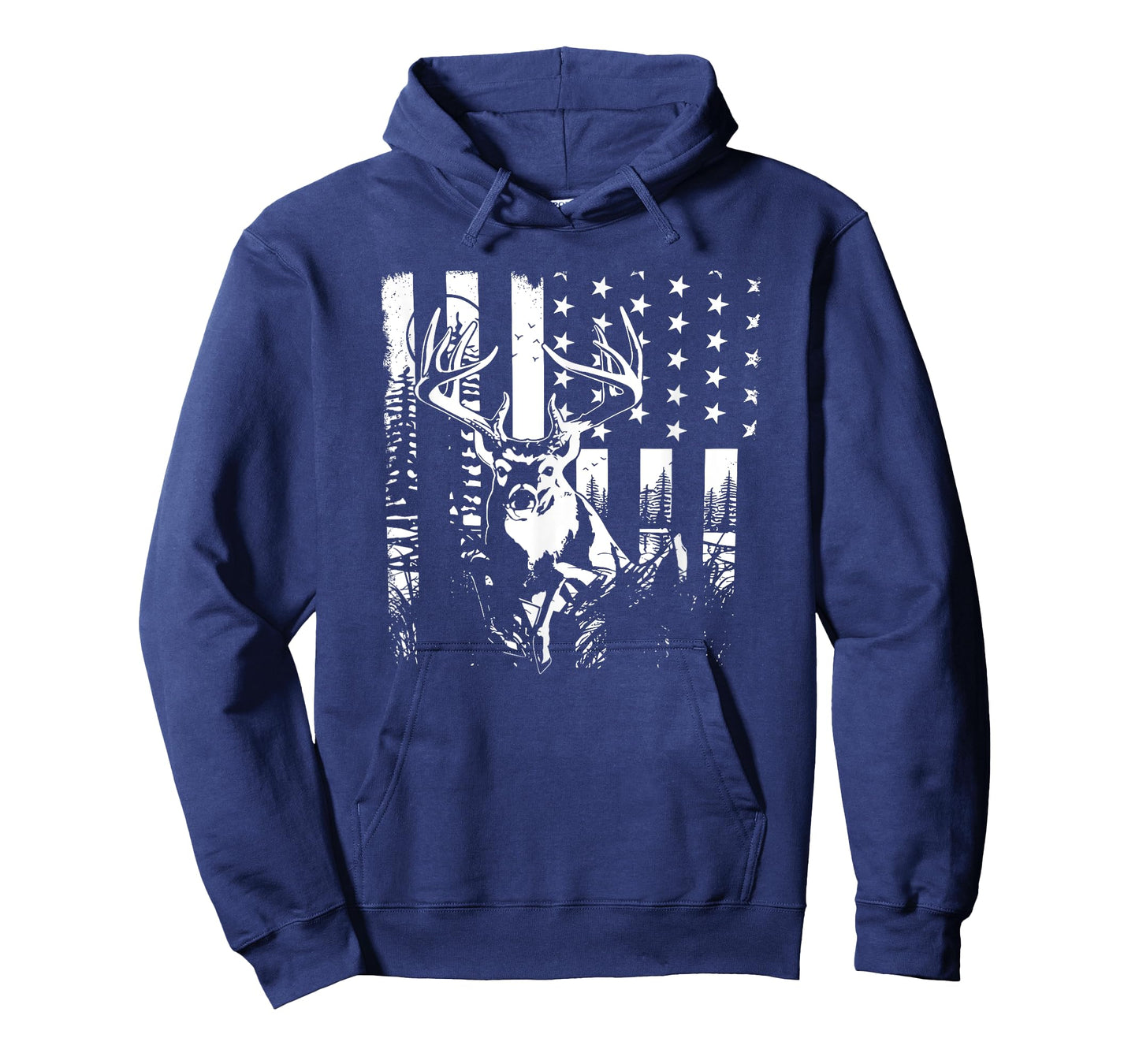 Hunting US Flag Deer Elk Buck Camoflage Hunter Dad Men Gifts T-Shirt