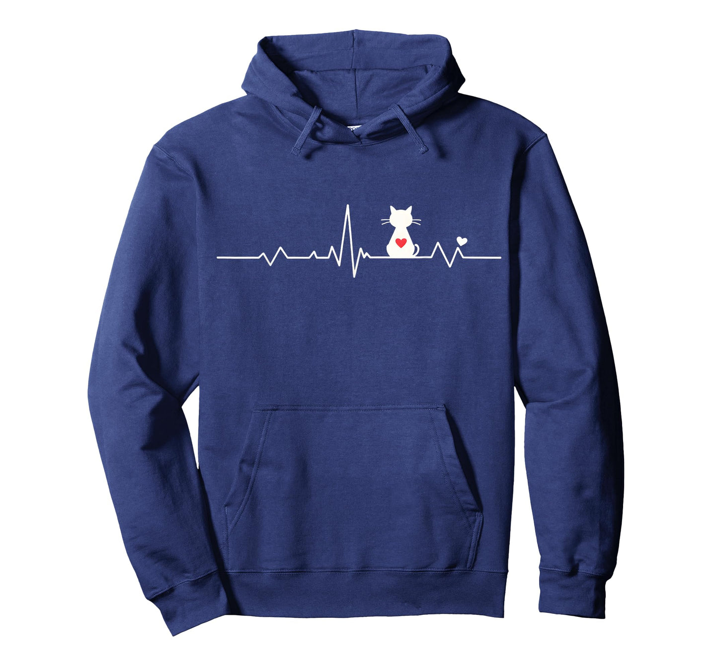 Heartbeat Cat Love Heartbeat EKG Design T-Shirt