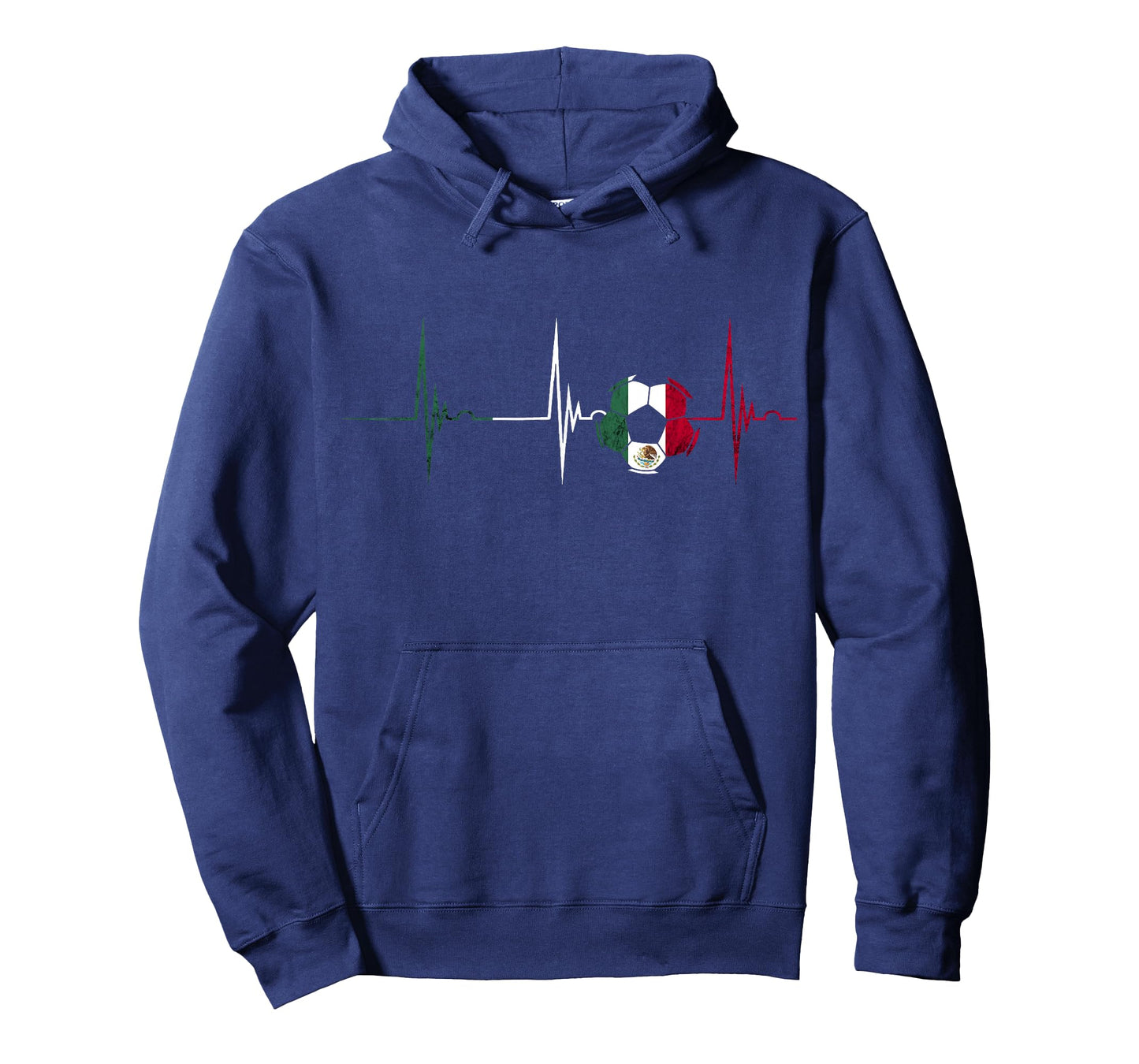 Mexico Heartbeat EKG Pulse Mexican Soccer Team Mexican Flag T-Shirt